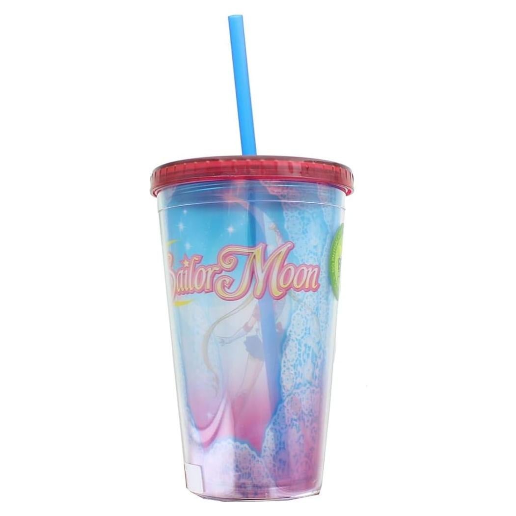 Vaso Sailor Moon Just Funky 473ml con Tapa y Popote
