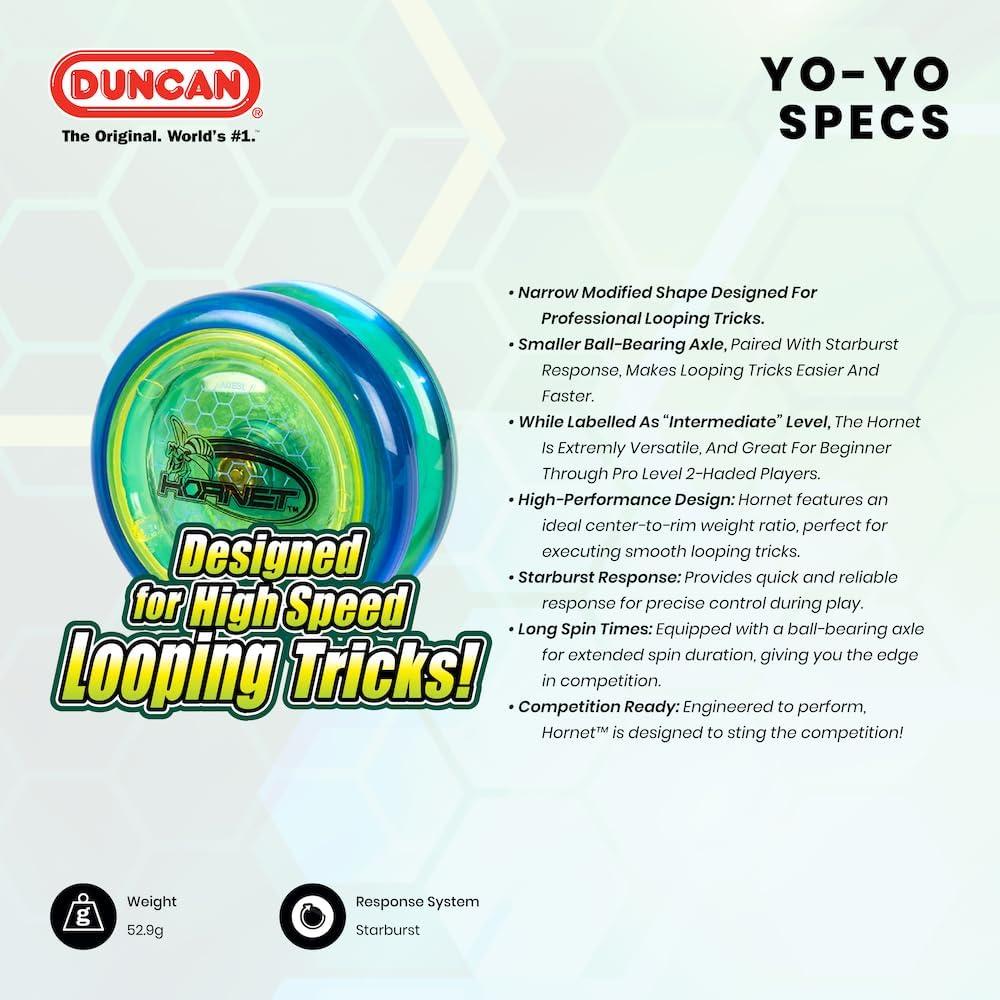 Yo-Yo Duncan Hornet Pro Looping Azul Blanco Intermedio