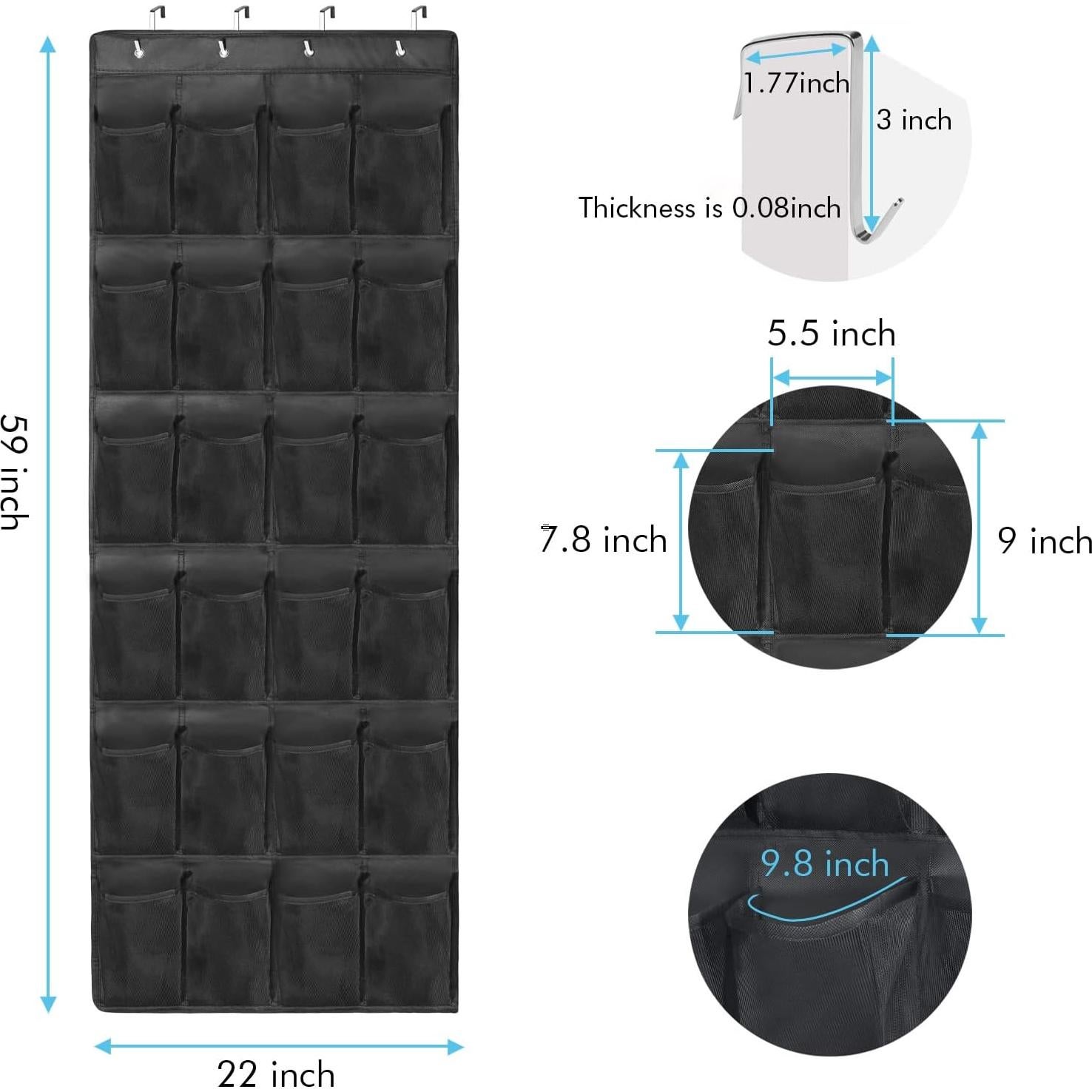 Organizador de zapatos Felibeaco 2 paquetes 48 bolsillos malla