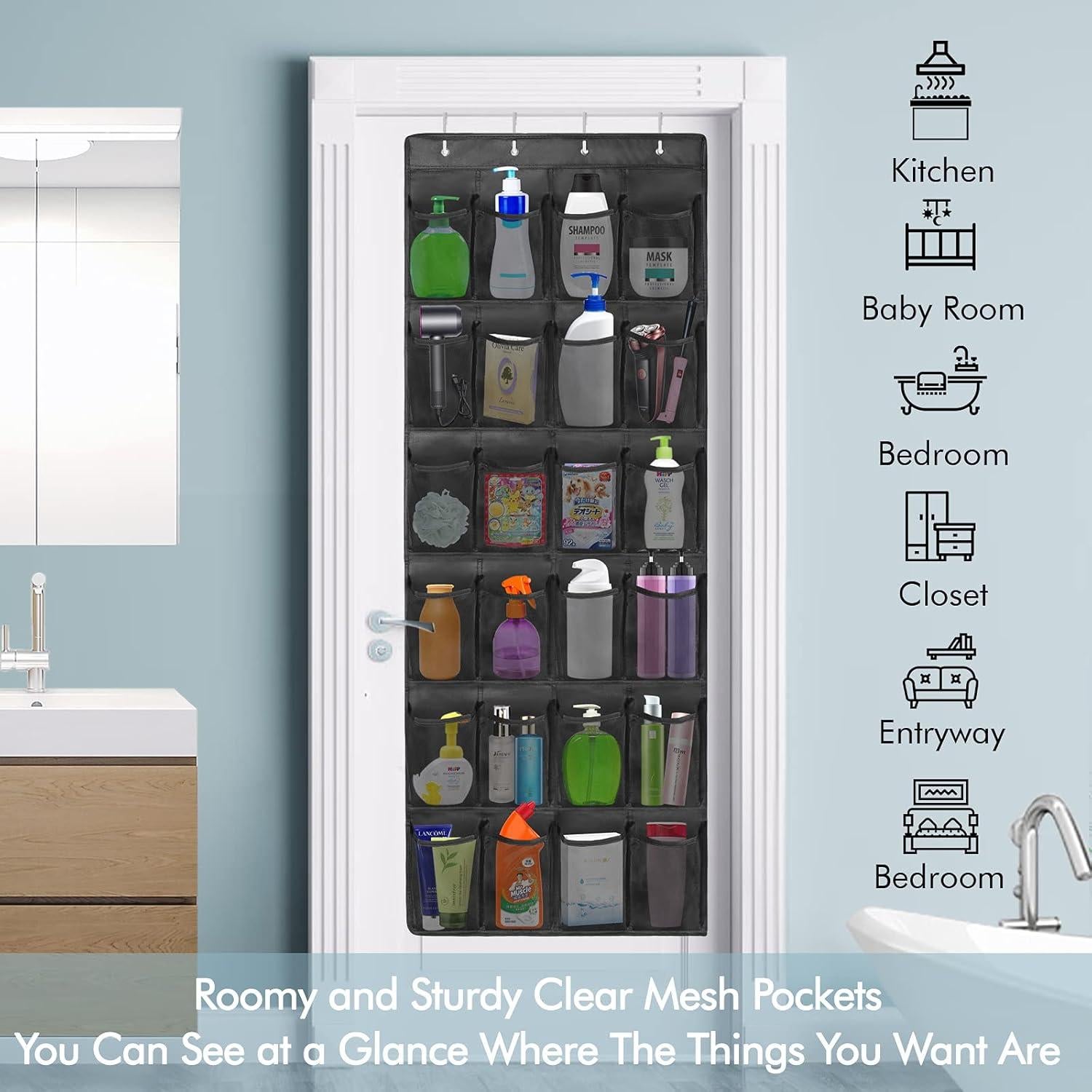 Organizador de zapatos Felibeaco 2 paquetes 48 bolsillos malla