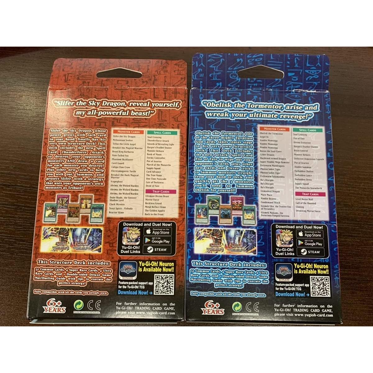 Baraja de Cartas Yu-Gi-Oh! Dios Egipcio Obelisco 40 cartas