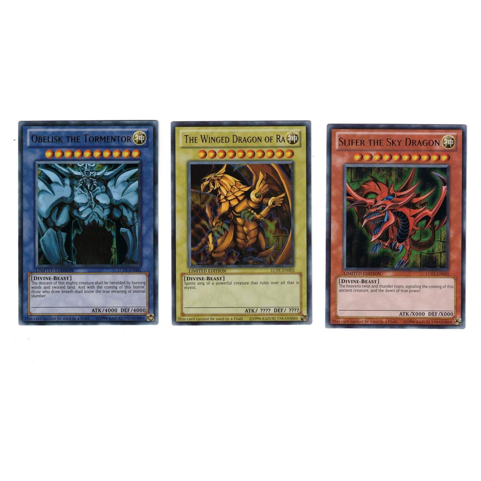 Conjunto 3 Cartas Dios Egipcio Ultra Raras Yu-Gi-Oh! 2002