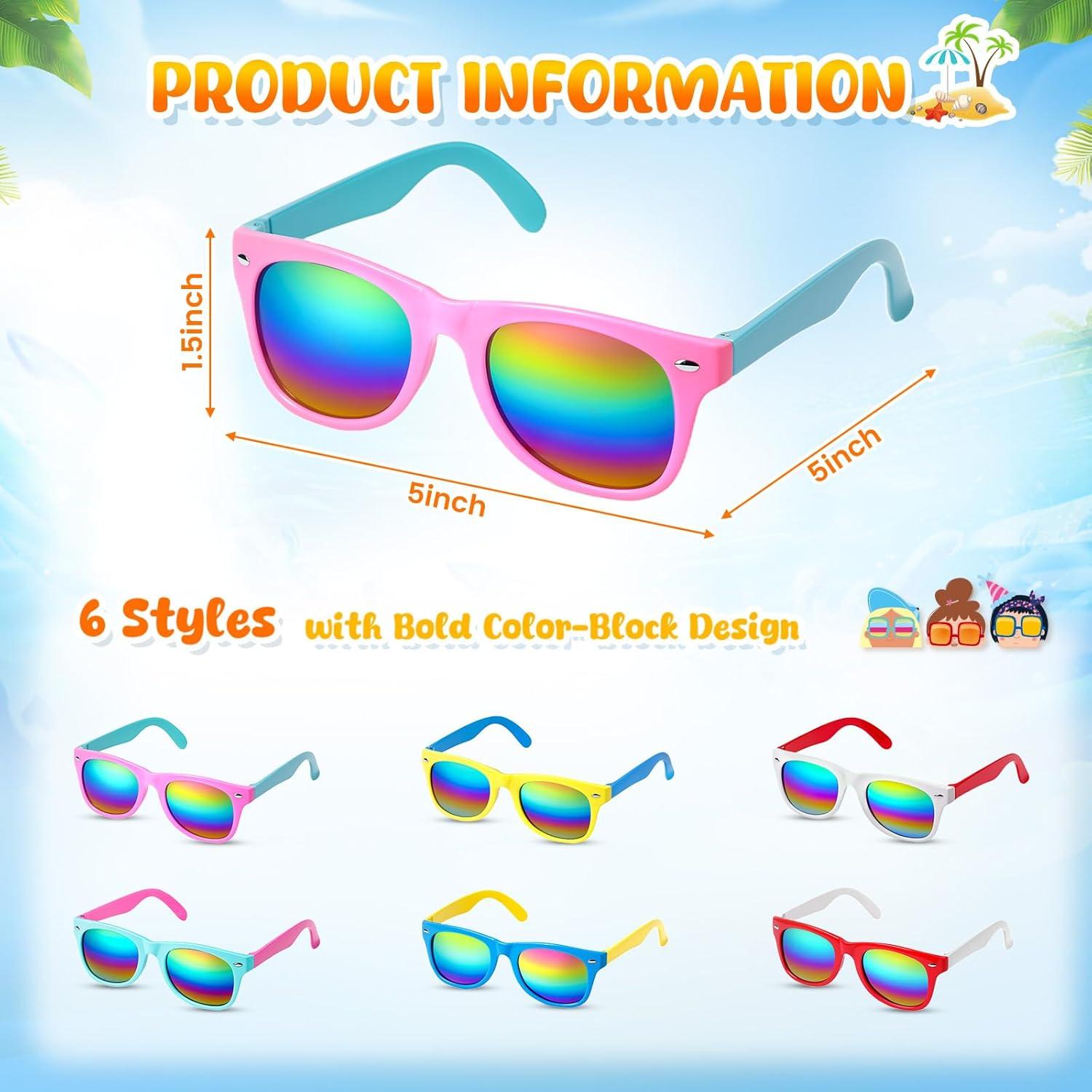 Gafas de Sol para Niños LOVESTOWN UV400 Multicolor 24 Paquetes