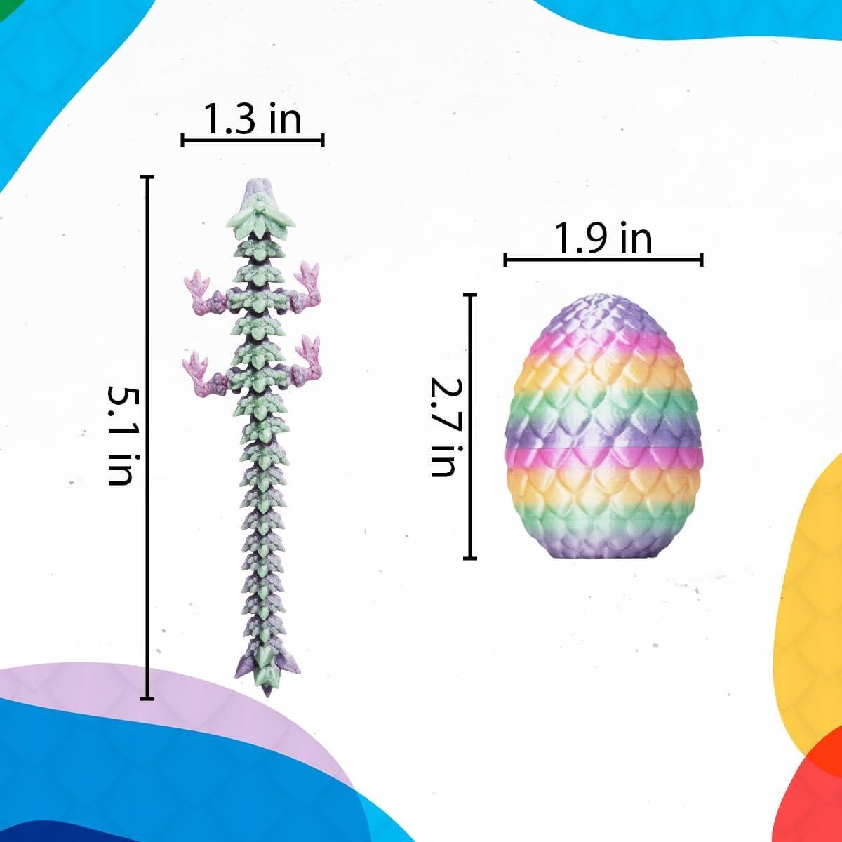 4 Huevos de Dragón Impresos en 3D AUMEILLER - Juguetes Antiestrés