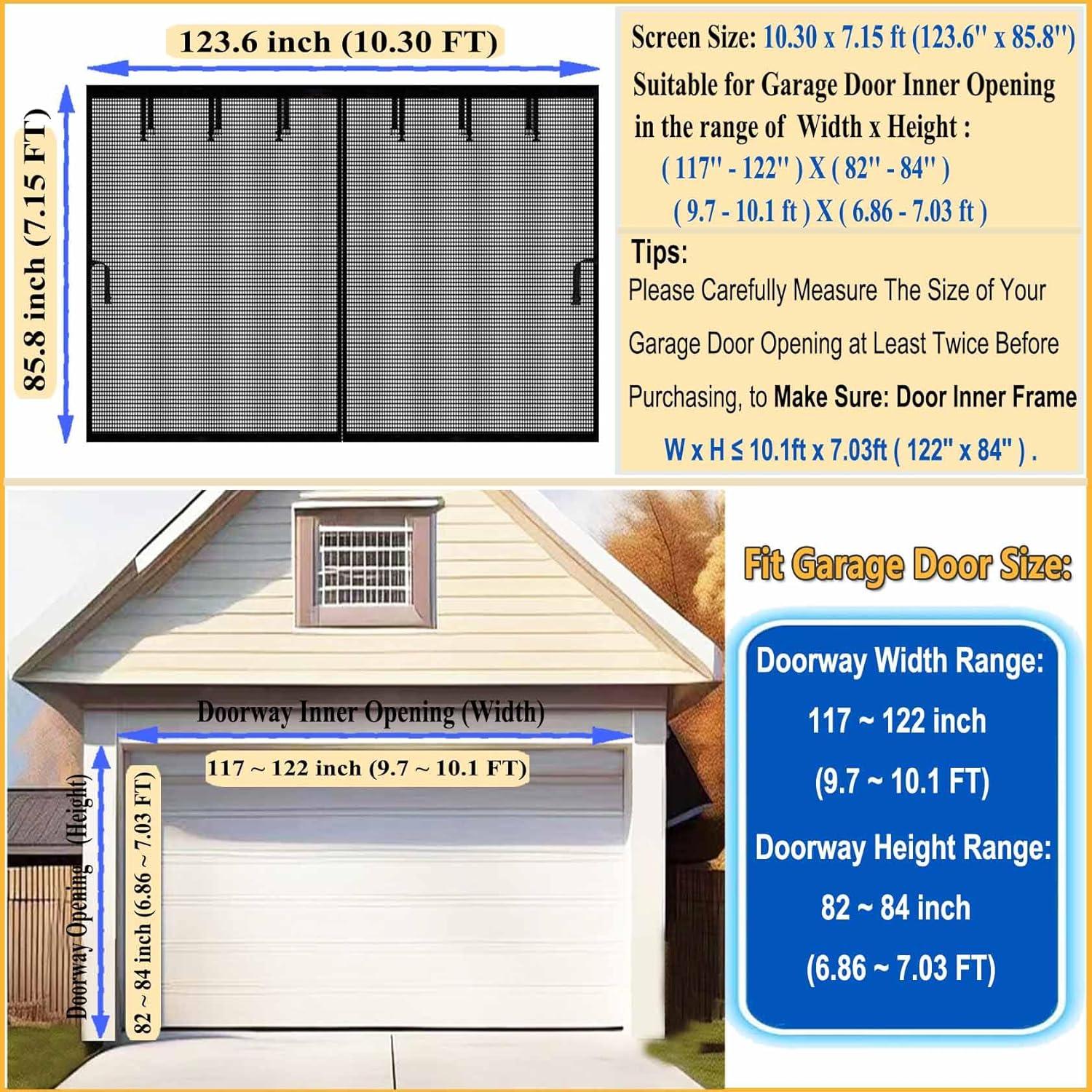 Pantalla de Garaje Magnética YoFuZiHu 3,14x2,18m Negra