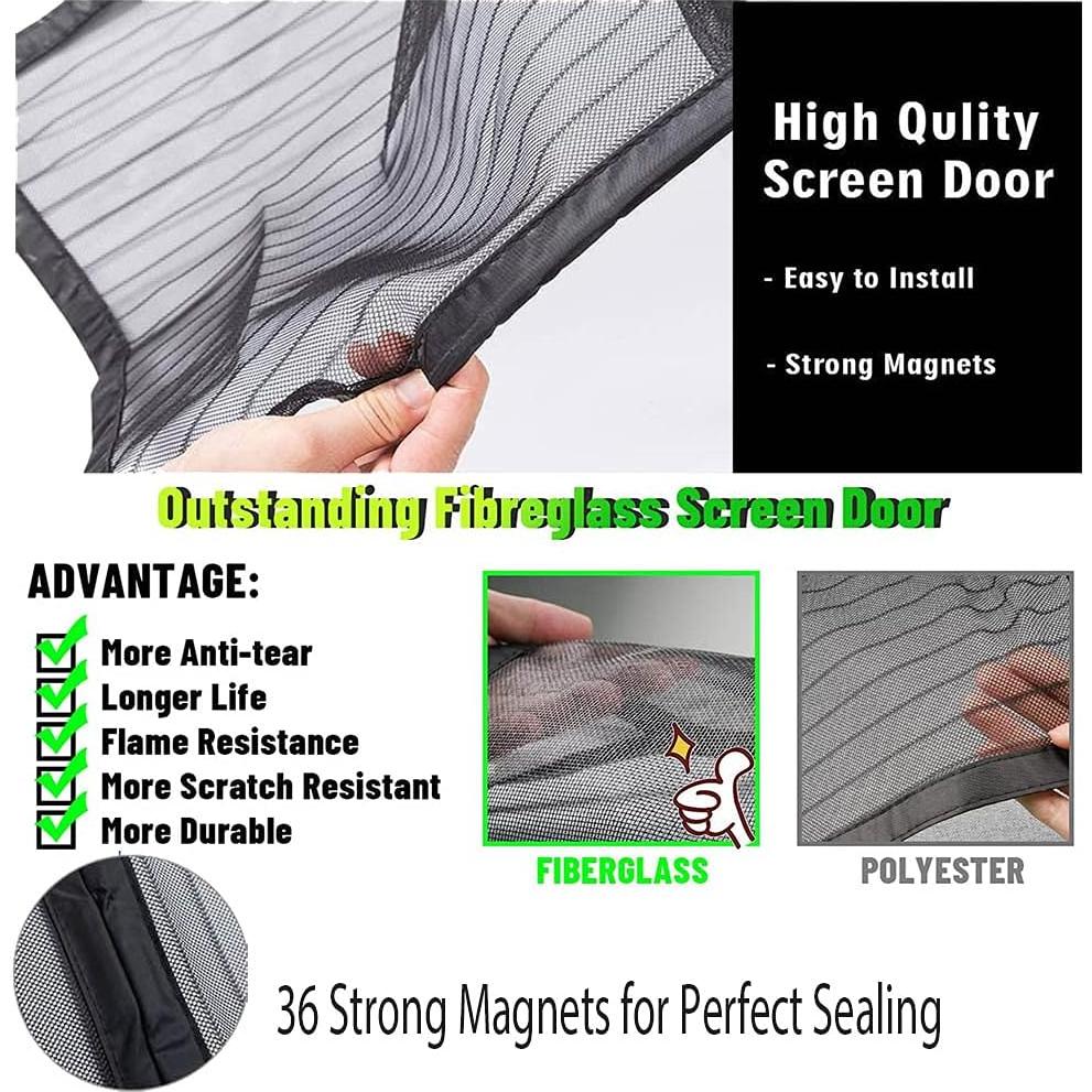 Pantalla de Garaje Magnética YoFuZiHu 3,14x2,18m Negra