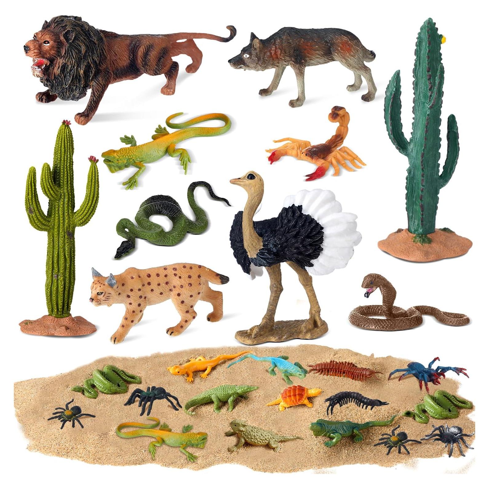 Juego de 25 Figuras de Animales del Desierto Jexine