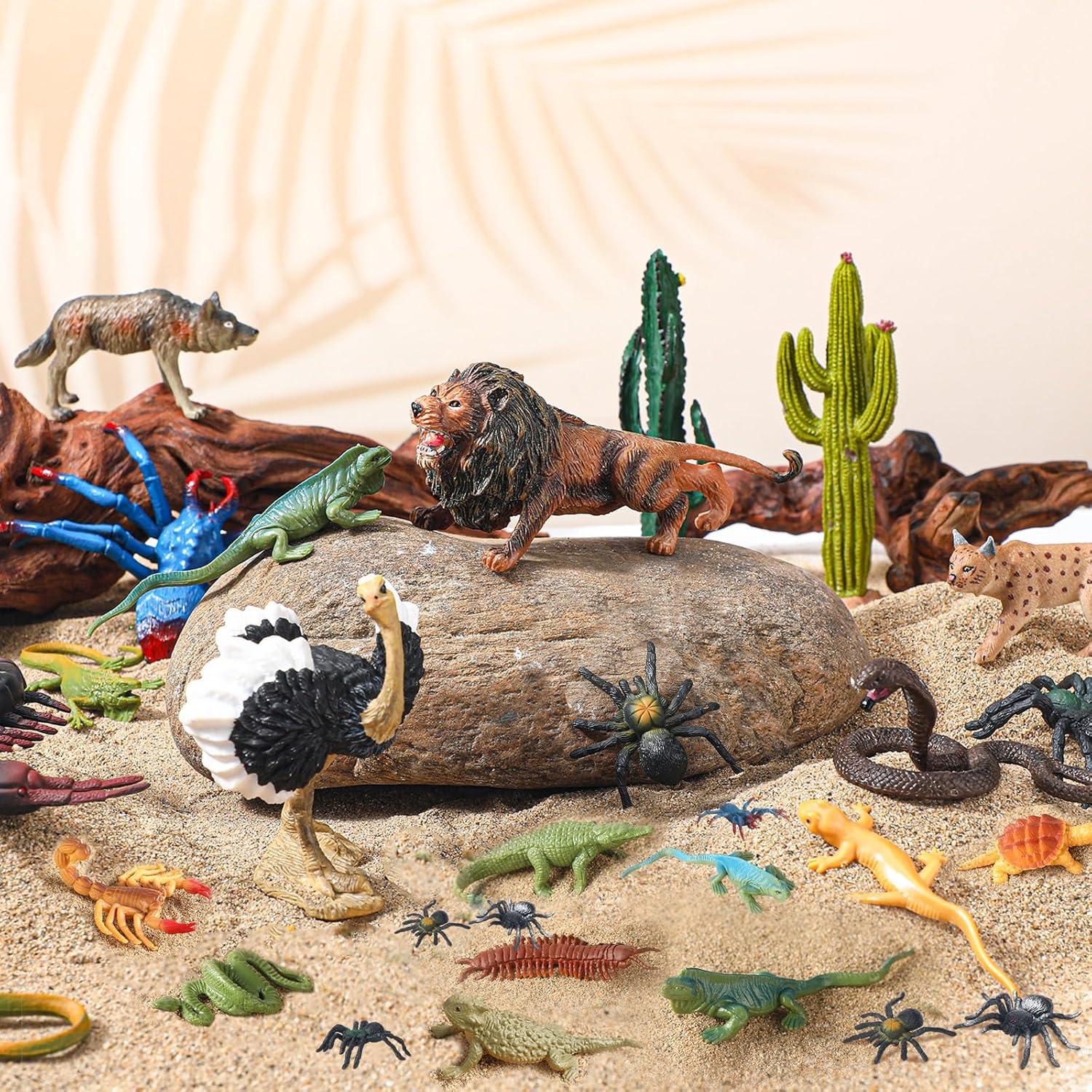 Juego de 25 Figuras de Animales del Desierto Jexine