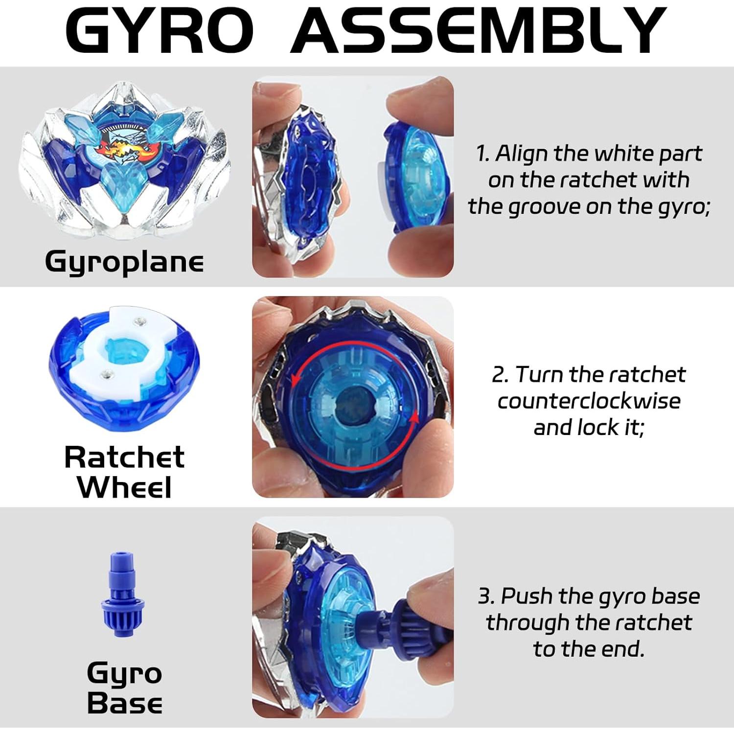 Set de Peonzas Batalladoras Daoyehsy con 10 Peonzas y 3 Lanzadores