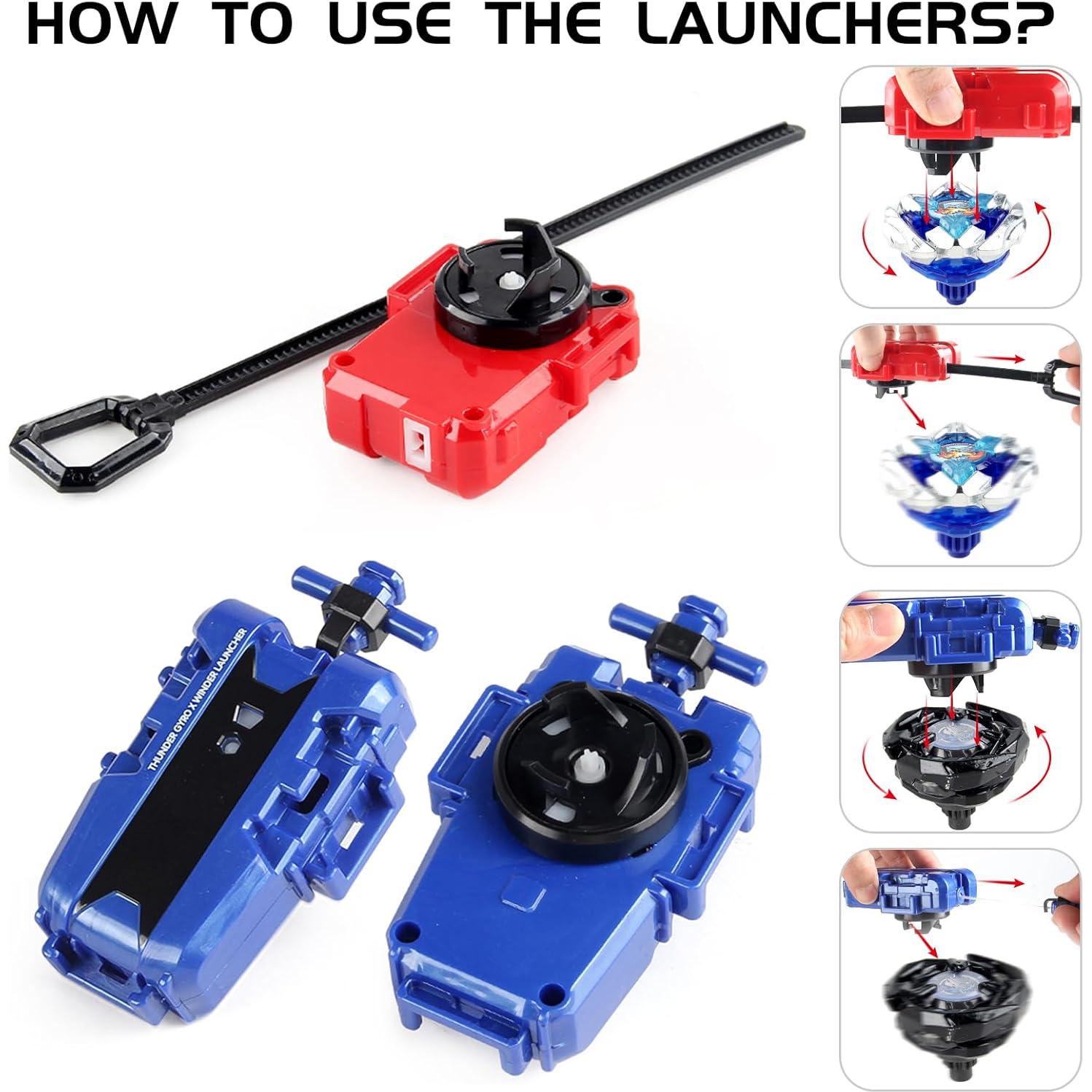 Set de Peonzas Batalladoras Daoyehsy con 10 Peonzas y 3 Lanzadores