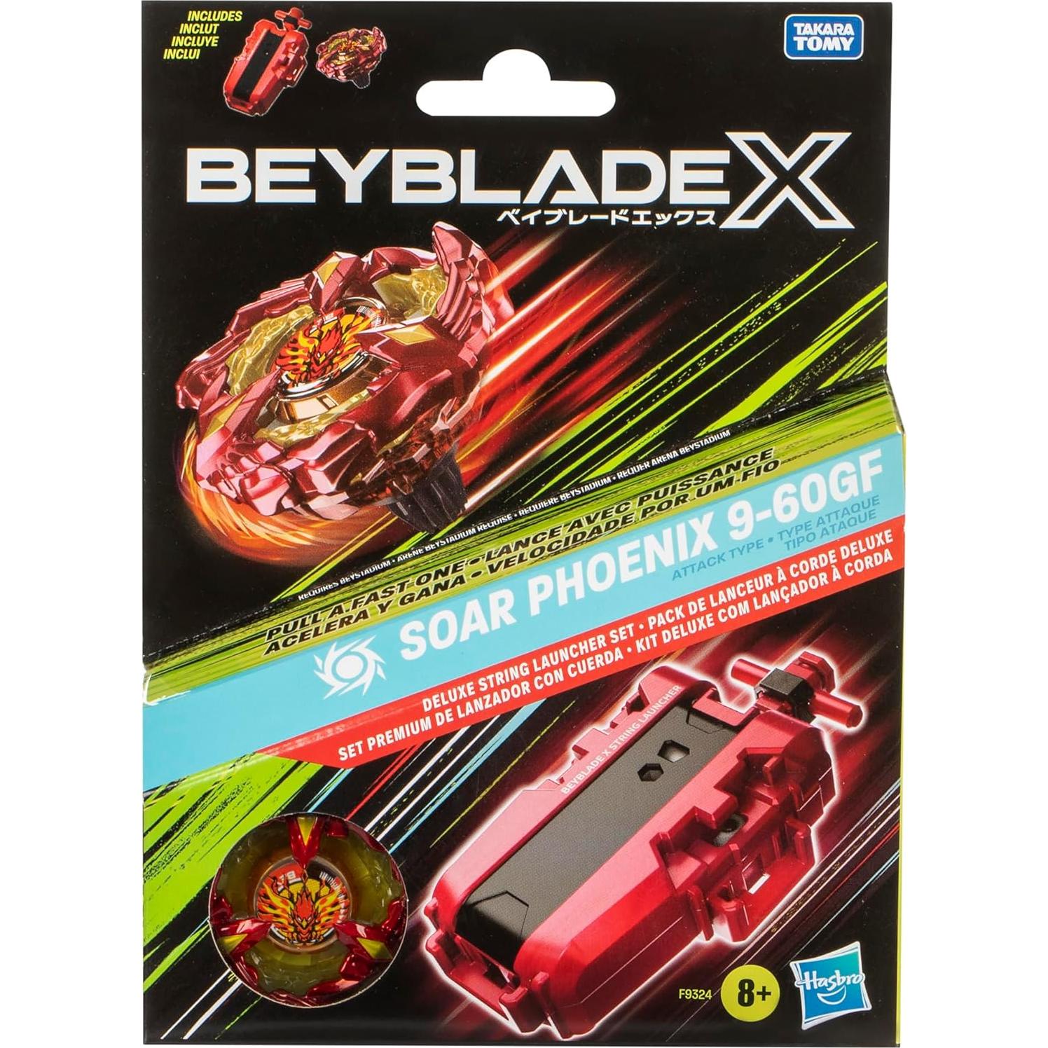 Beyblade X Soar Phoenix 9-60GF Set de Inicio con Lanzador