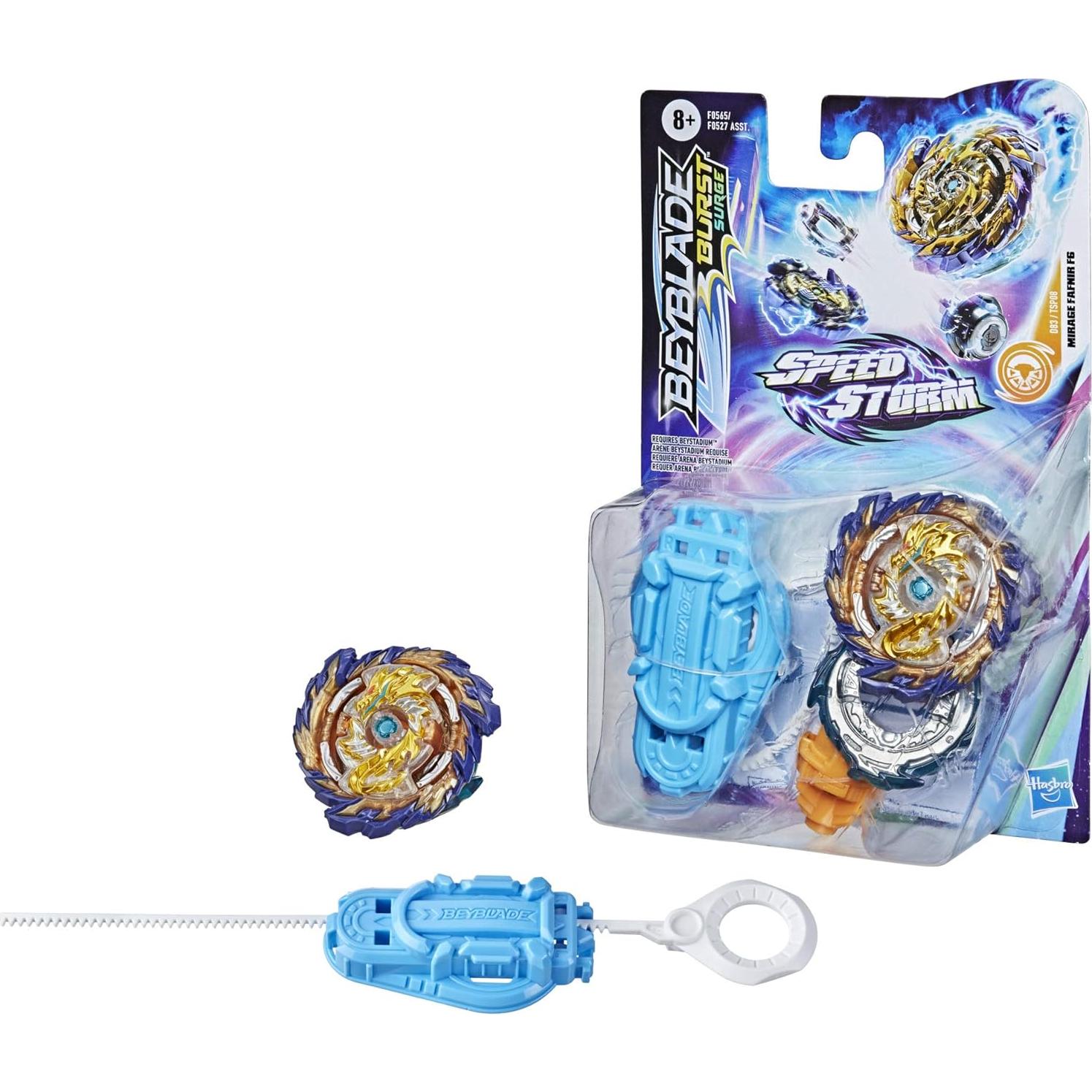 Peonza Beyblade Burst Speedstorm Mirage Fafnir F6 con Lanzador
