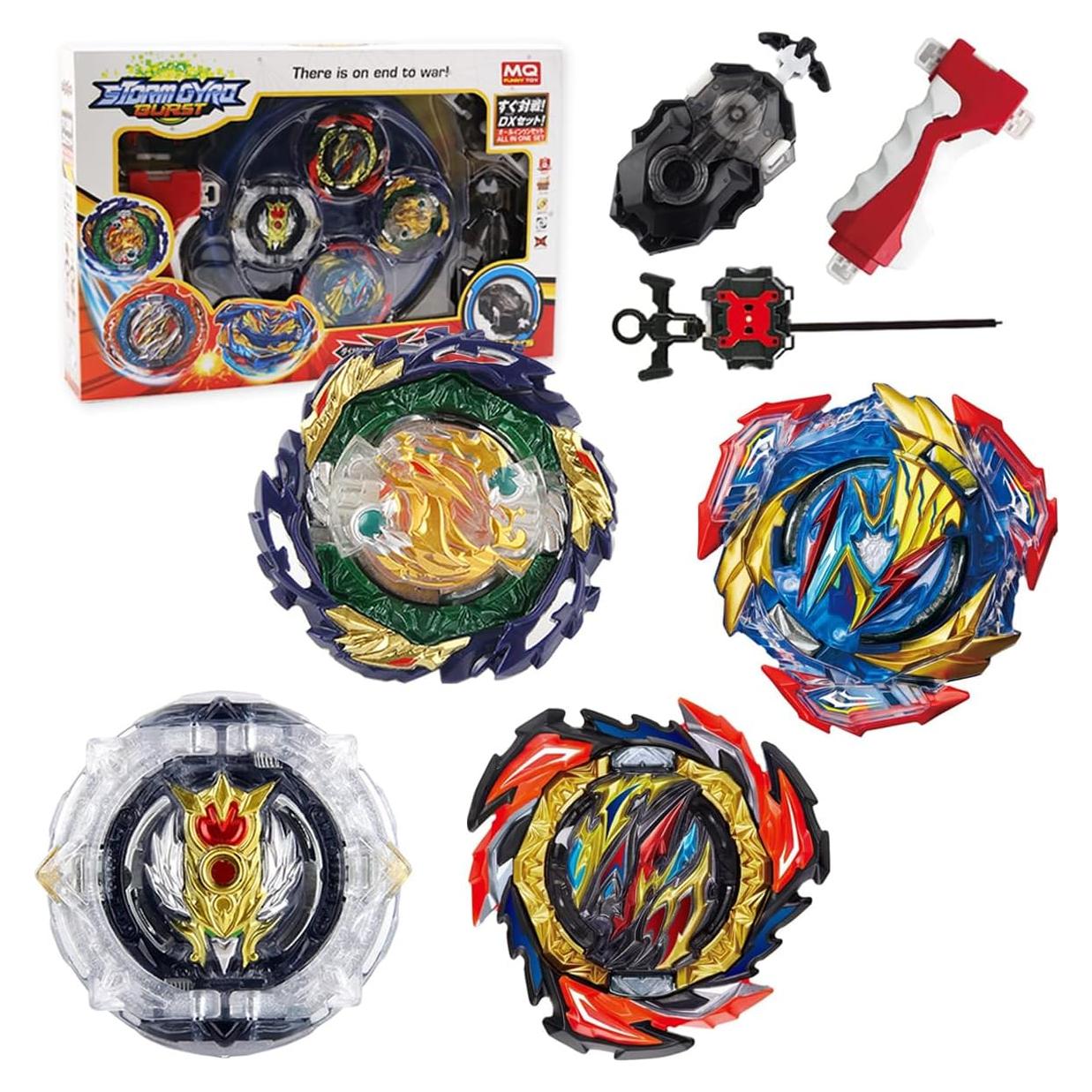 Conjunto Beyblade Estadio de Batalla Esste con 4 Trompos y 2 Lanzadores
