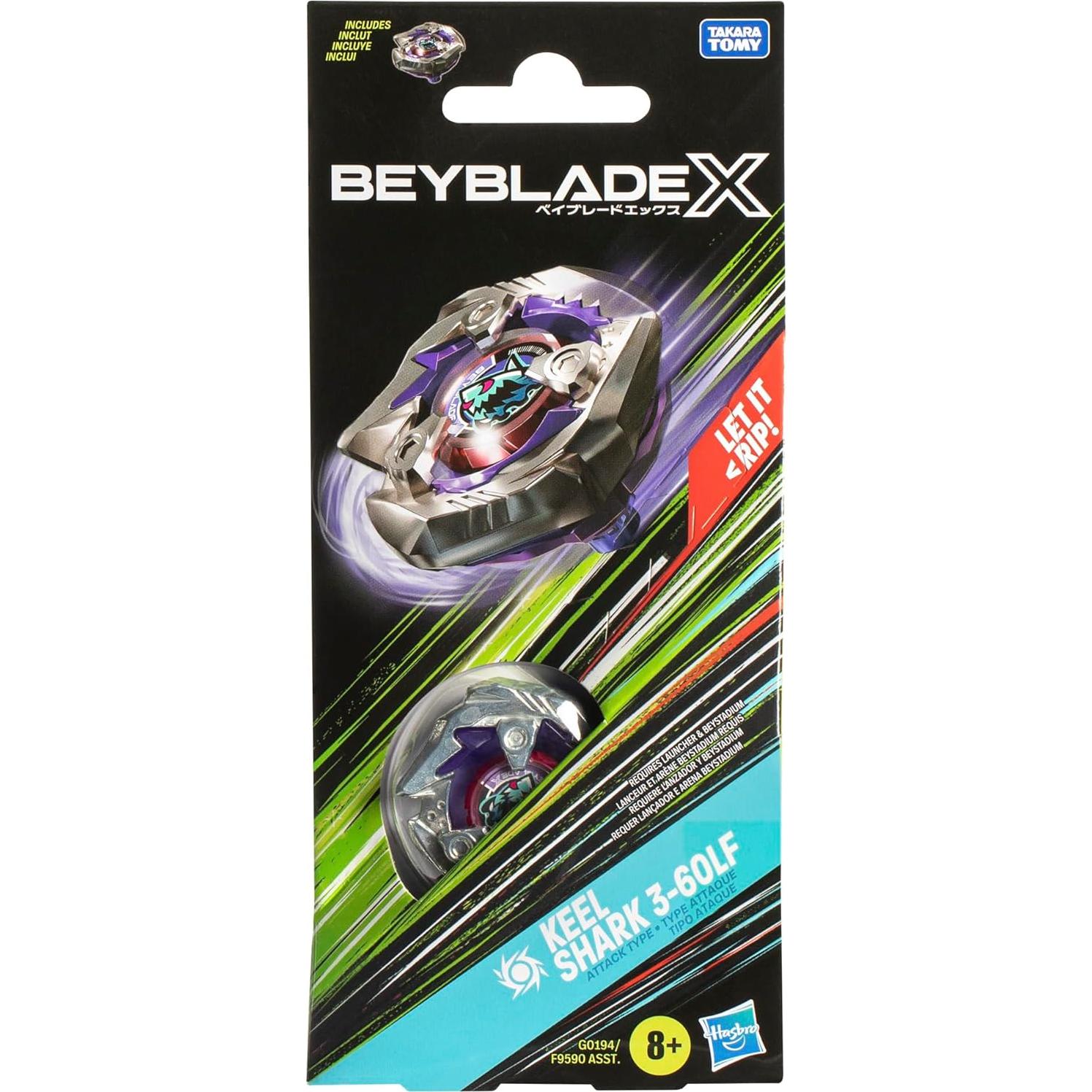 Beyblade X Hasbro Keel Shark 3-60LF - Spinner Desmontable