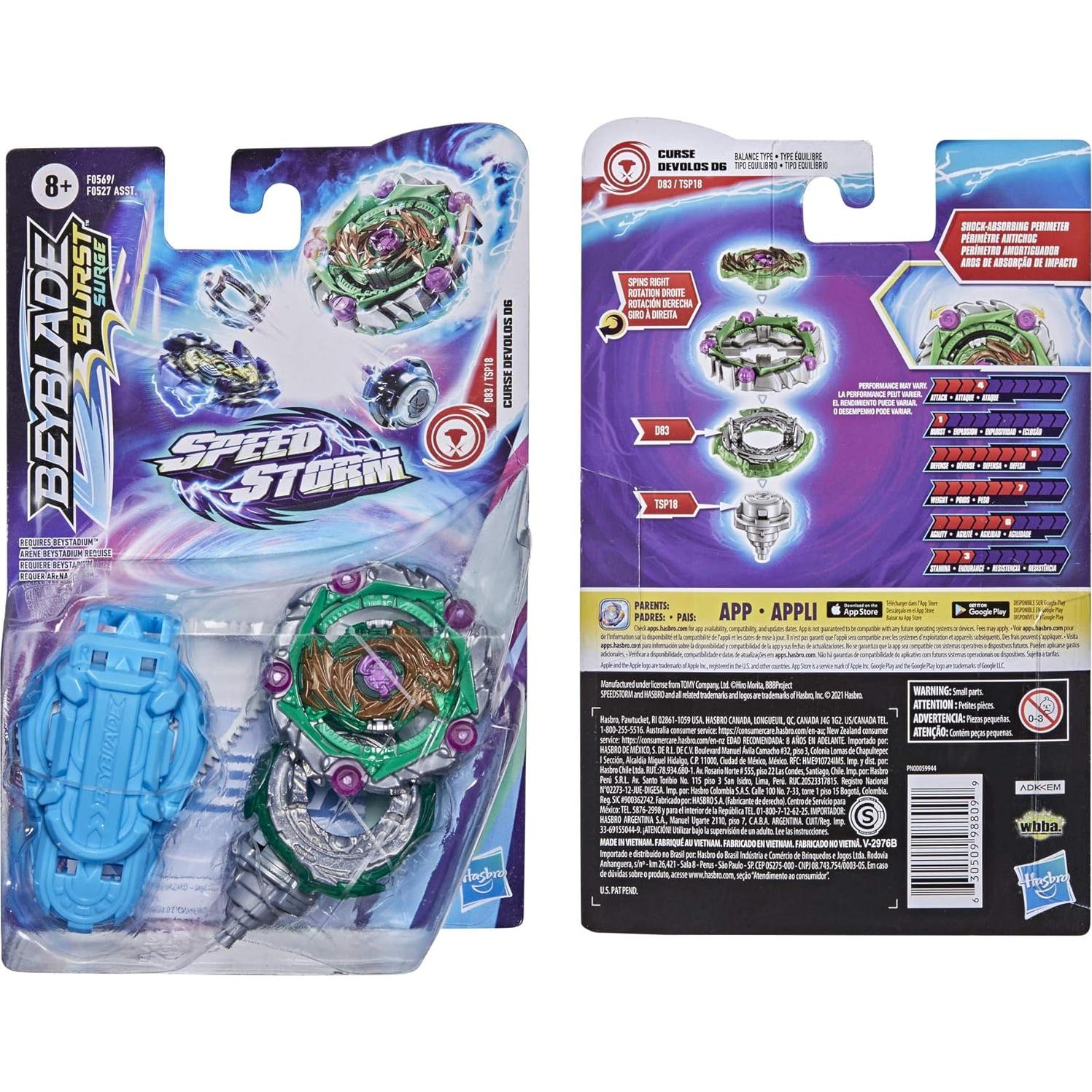 Peonza Beyblade Burst Speedstorm Curse Devolos D6 - Hasbro