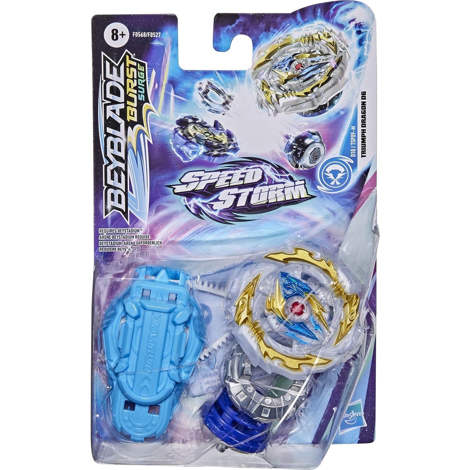 Peonza Beyblade Burst Speedstorm Triumph Dragon D6 con Lanzador