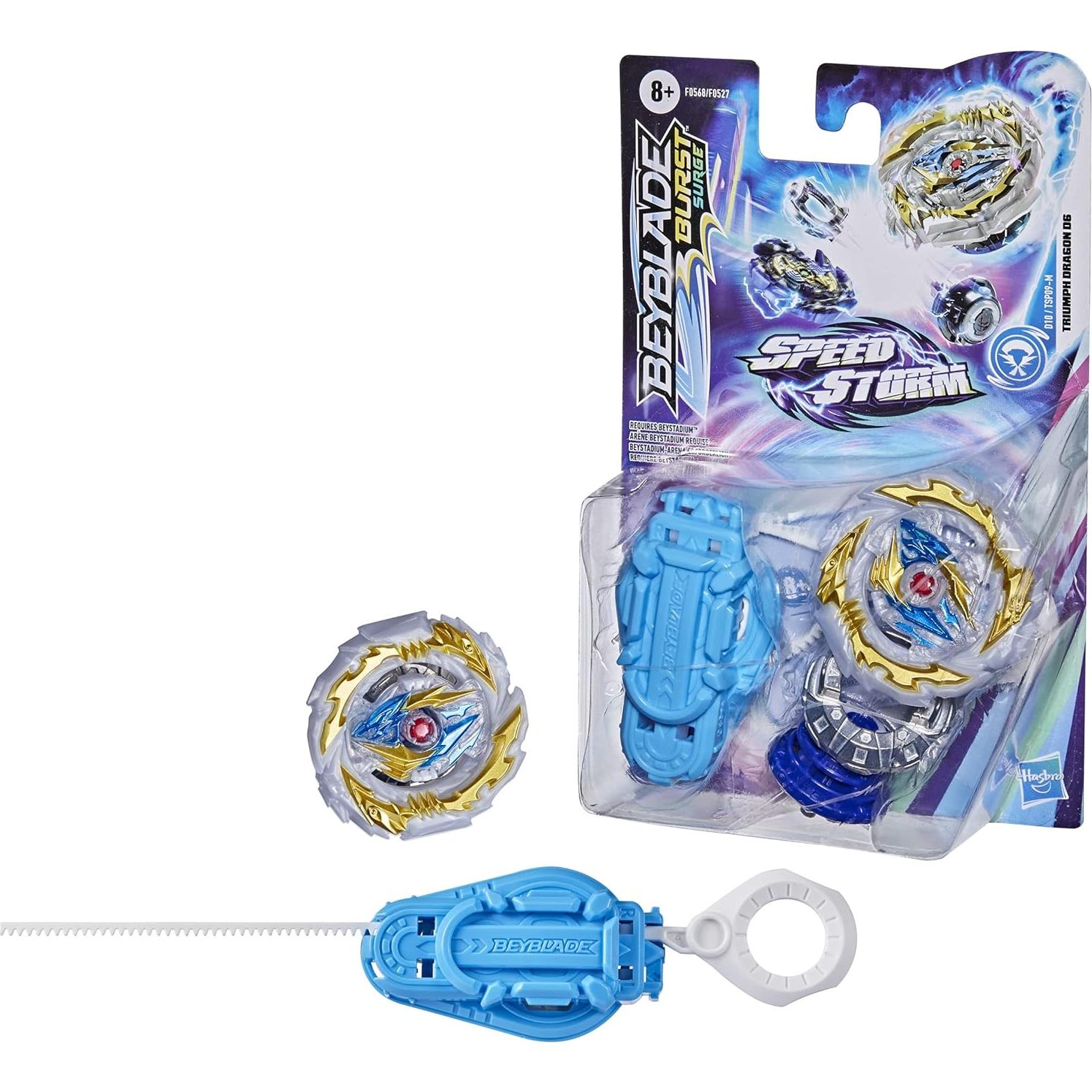 Peonza Beyblade Burst Speedstorm Triumph Dragon D6 con Lanzador