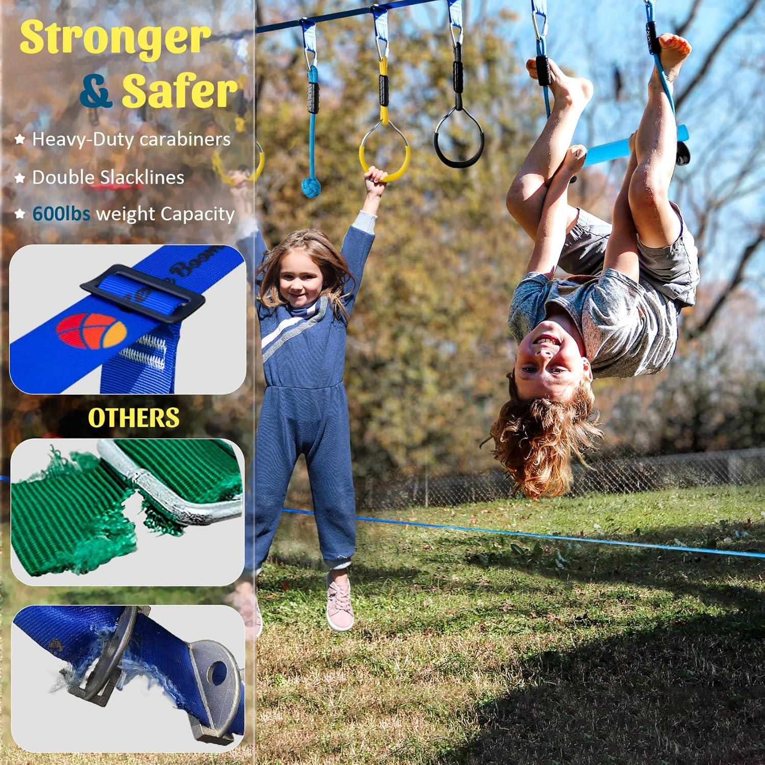 Curso de Obstáculos Ninja Warrior Gentle Booms 2x17.07 m con 8 Accesorios