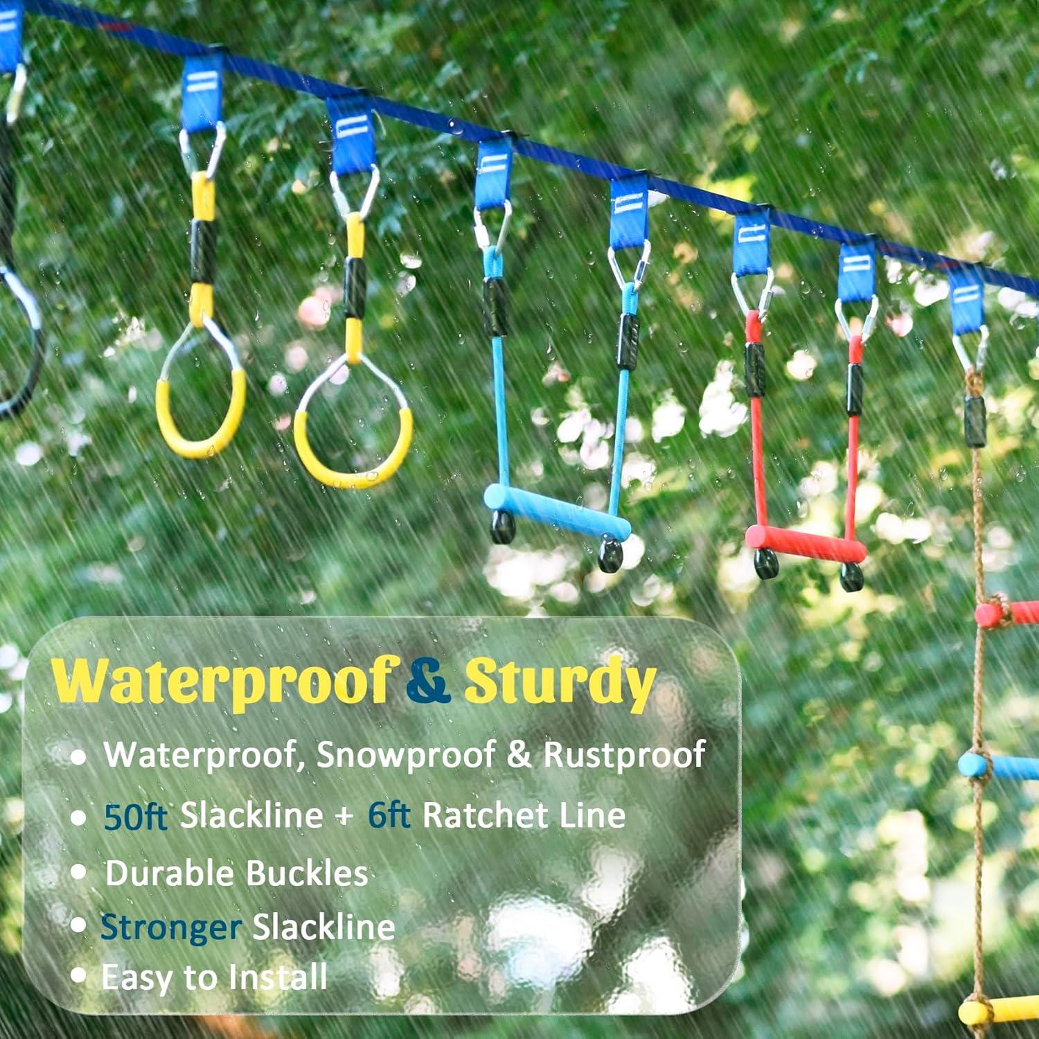 Curso de Obstáculos Ninja Warrior Gentle Booms 2x17.07 m con 8 Accesorios