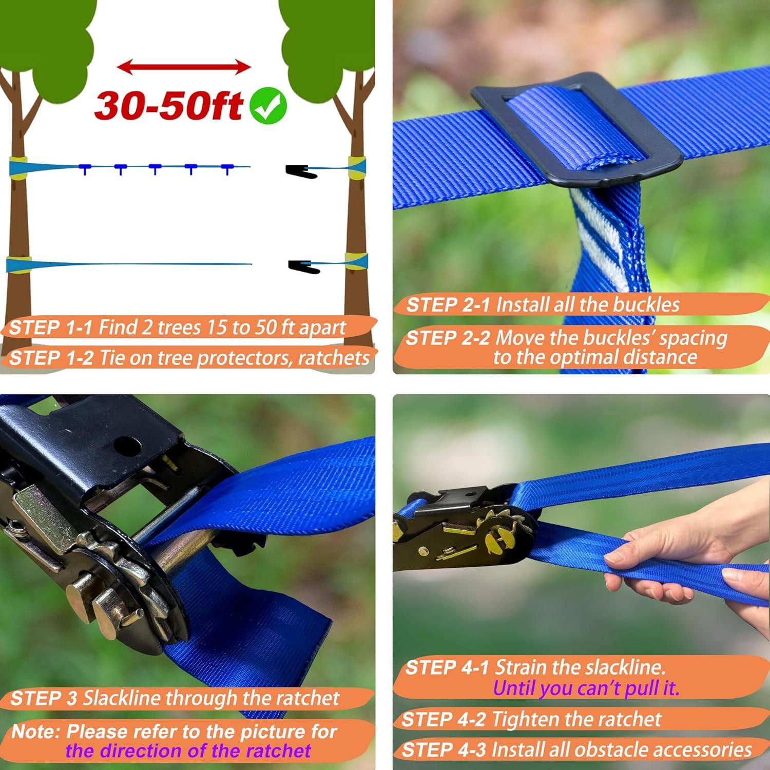 Curso de Obstáculos Ninja Warrior Gentle Booms 2x17.07 m con 8 Accesorios