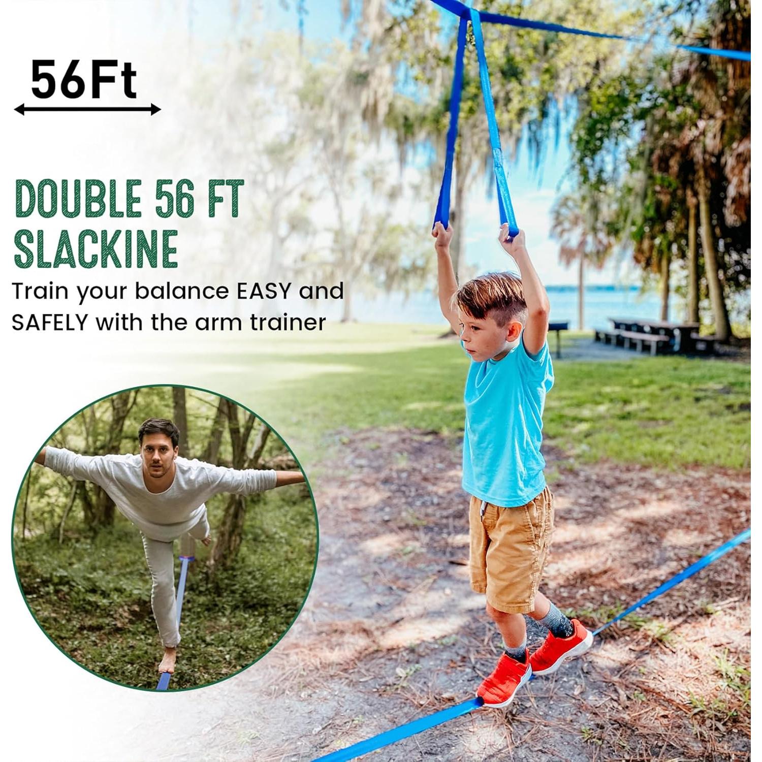 Curso de Obstáculos Ninja Warrior Gentle Booms 2x17.07 m con 8 Accesorios