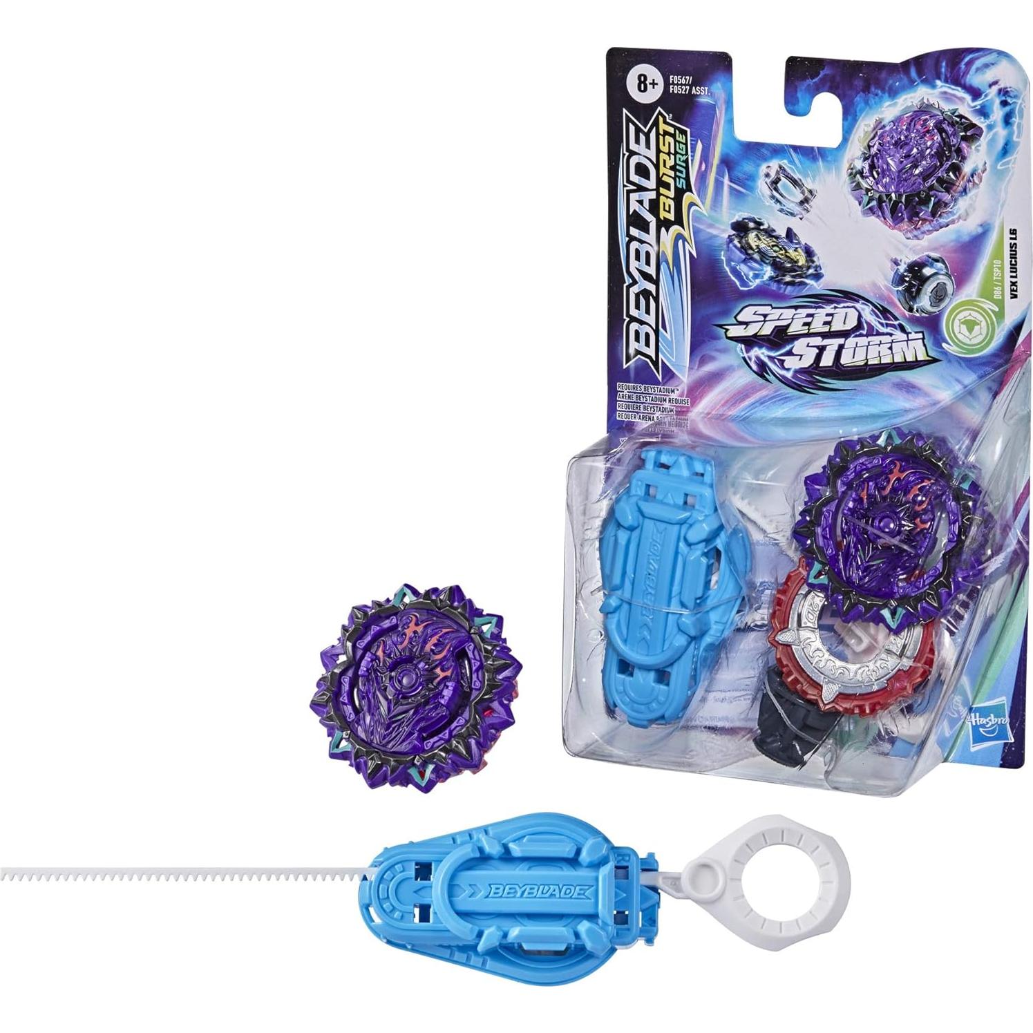 Peonza Beyblade Burst Speedstorm Vex Lucius L6 con Lanzador
