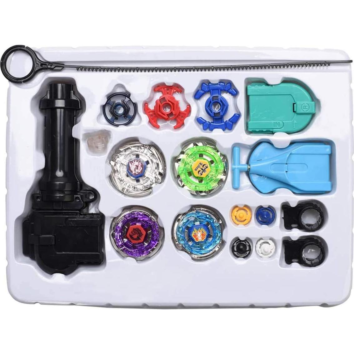 Conjunto de Batalla Bey Metal Fusion Faisly con Lanzador 4D