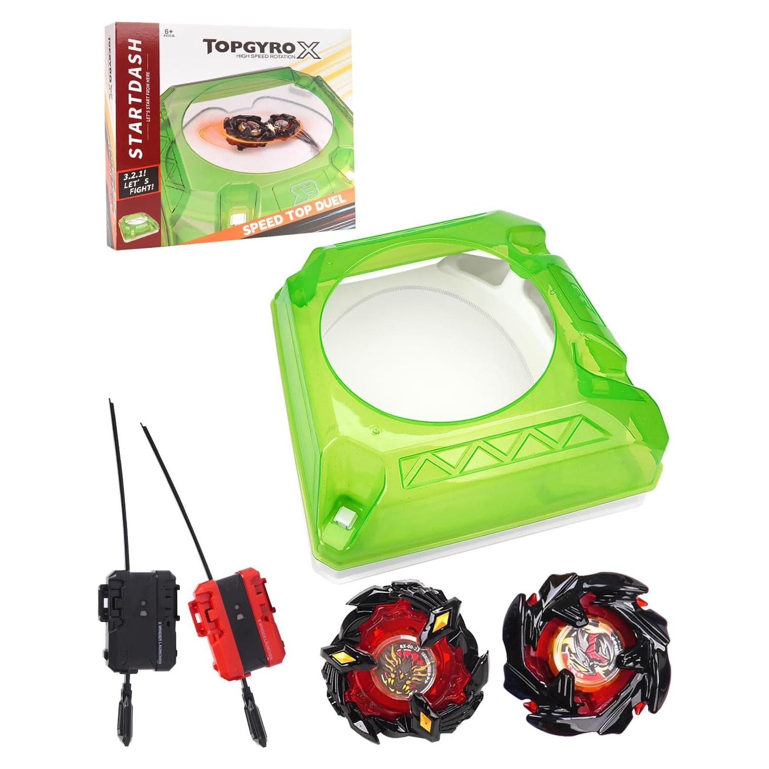 Conjunto de Batalla DEZAWRTY con 2 Trompos y Arena Xtreme