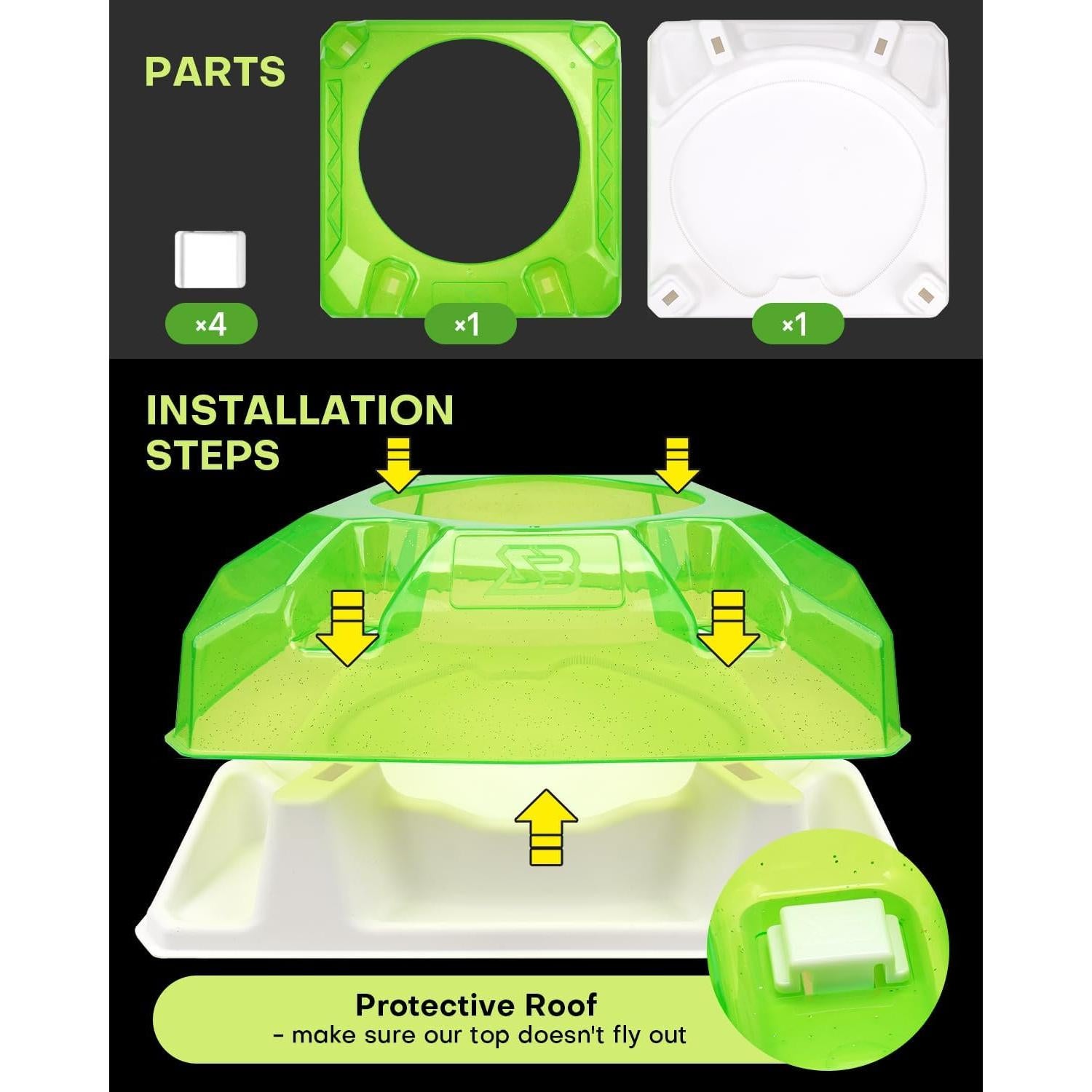 Conjunto de Batalla DEZAWRTY con 2 Trompos y Arena Xtreme
