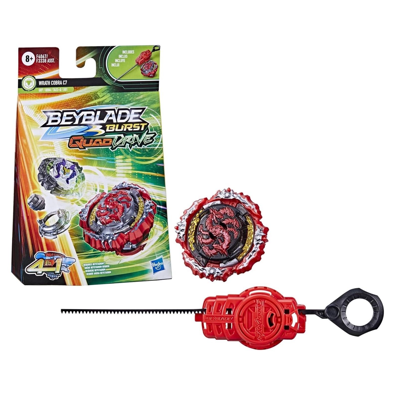 Trompo Beyblade Burst QuadDrive Wrath Cobra C7 - Juego de Batalla