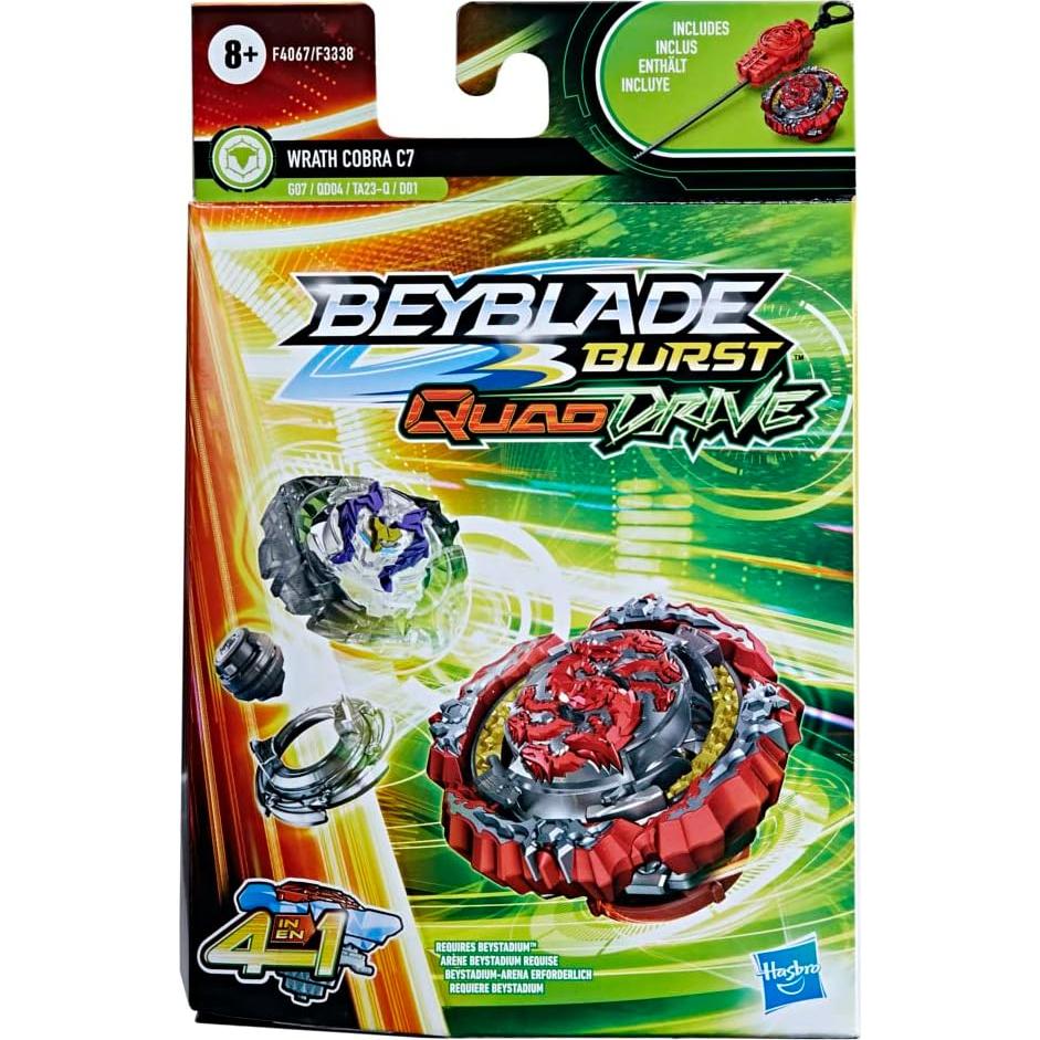 Trompo Beyblade Burst QuadDrive Wrath Cobra C7 - Juego de Batalla