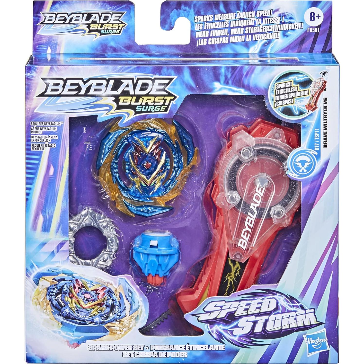 Conjunto Beyblade Burst Speedstorm Brave Valtryek V6 con Lanzador