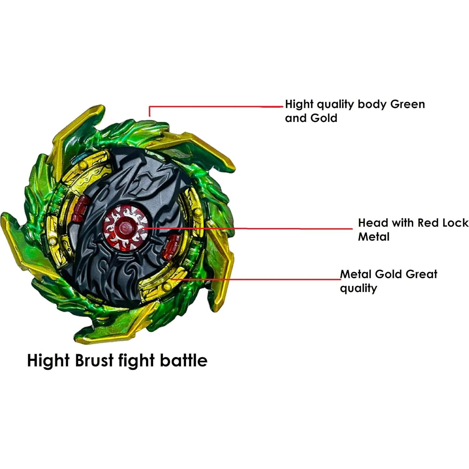 Tops de Batalla Metal Fusión Methink Verde y Oro 7.6cm