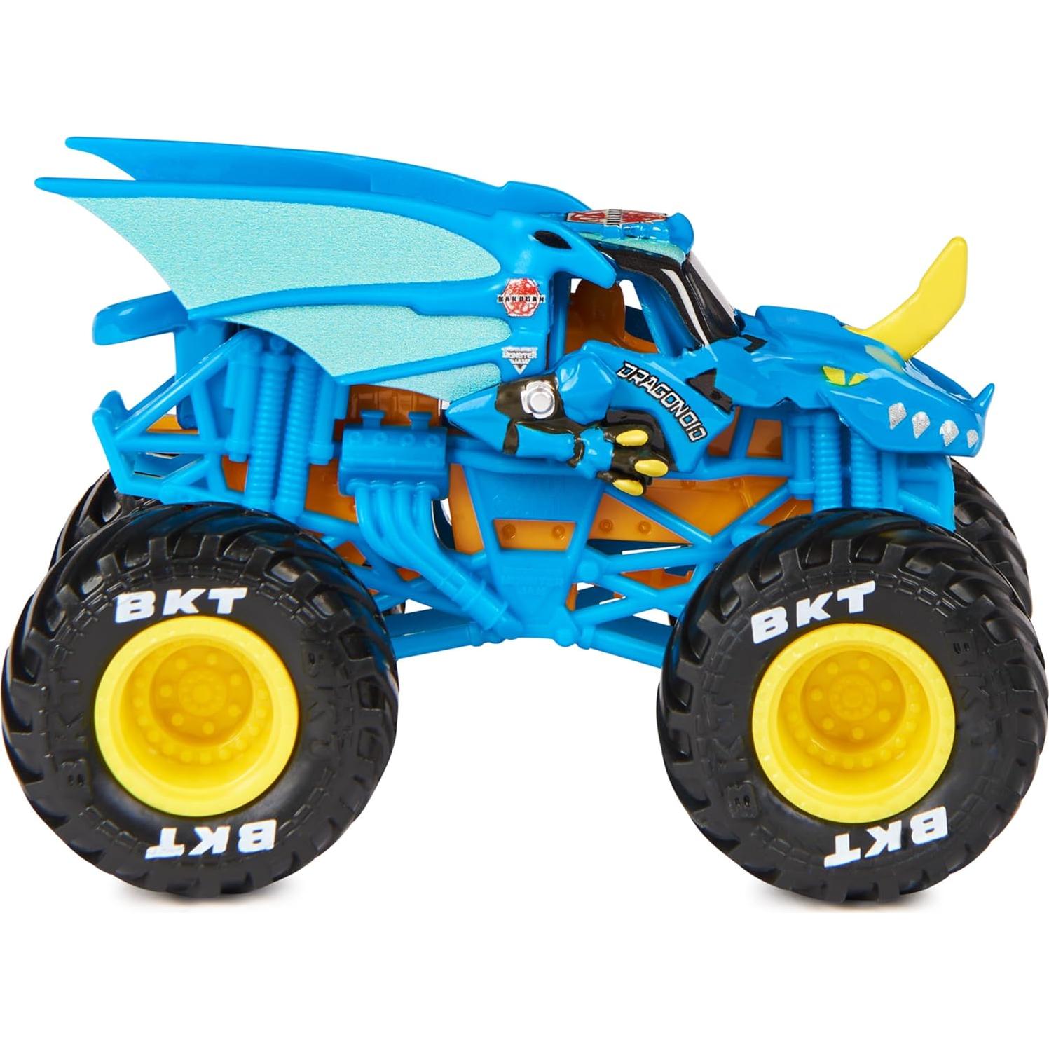 Camión Monstruo Monster Jam Dragonoid Azul 1:64 Metal Fundido