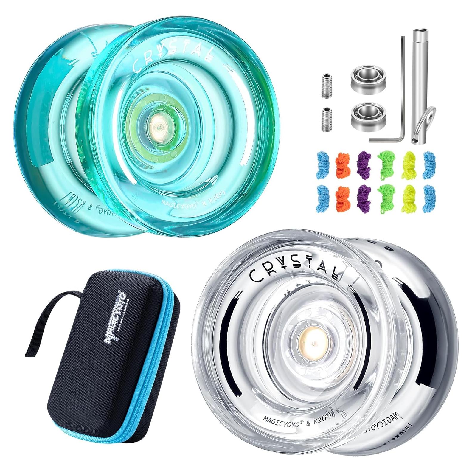 Yoyo MagicYoyo K2 Cristal Verde y Blanco + 12 Cuerdas