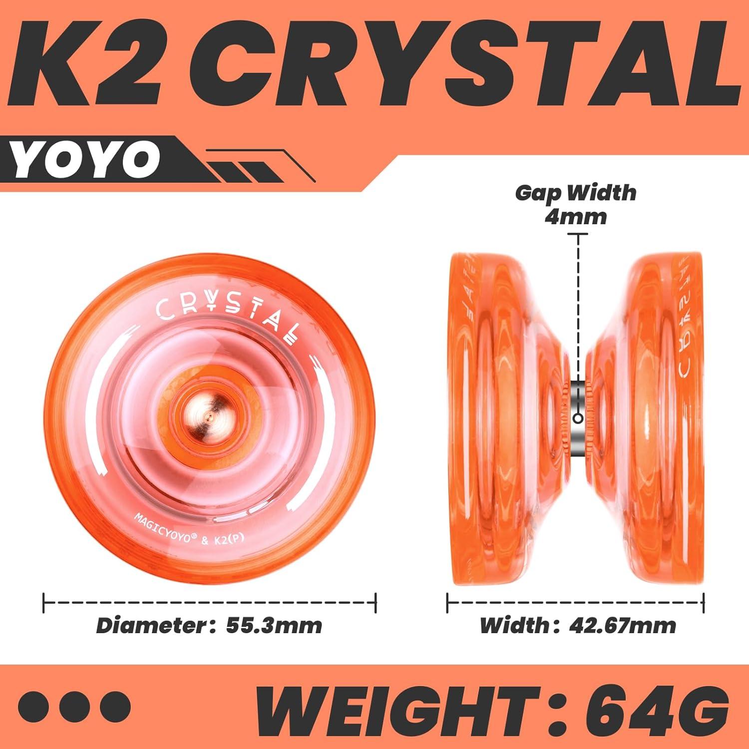 Yoyo MAGICYOYO K2 Plus Cristal Naranja para Trucos