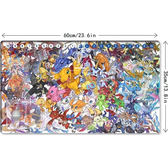 Tapete de Juego Mlikemat Digimon 60.96x35.56 cm + Bolsa Gratis