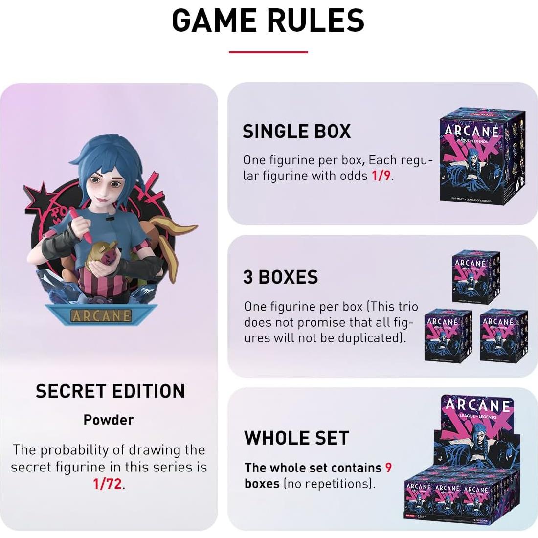 Figuras de Acción POP MART League of Legends Arcane - Caja Sorpresa