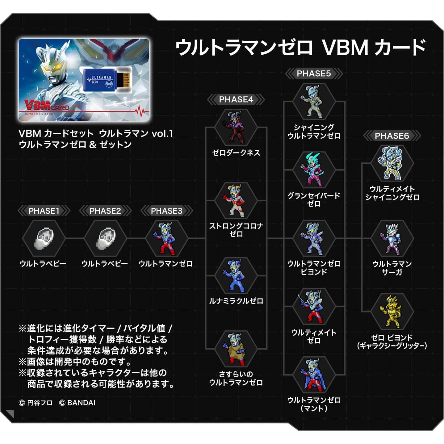 BANDAI Vital Bracelet Ultraman VBM Card Set Vol. 1 - Ultraman Zero y Zetton