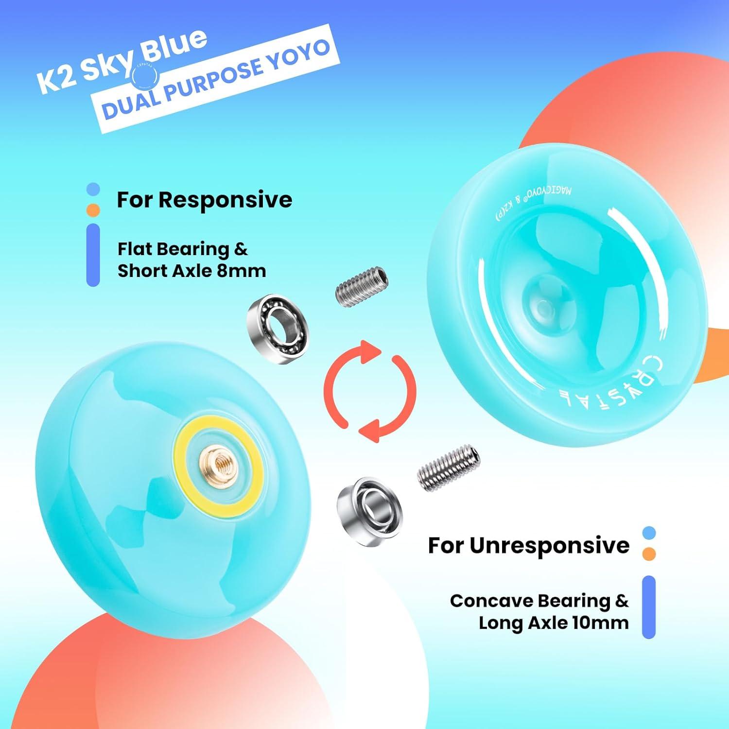 Yoyo MAGICYOYO K2 Azul Cielo para Niños y Principiantes