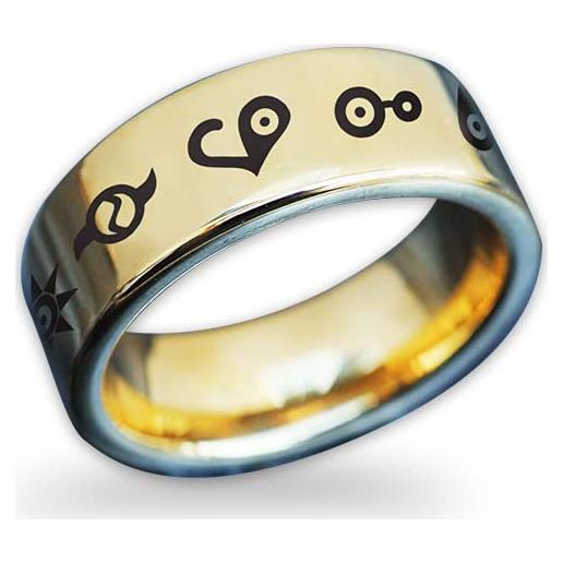 Anillo de Compromiso Digimon Carburo de Tungsteno Hombres