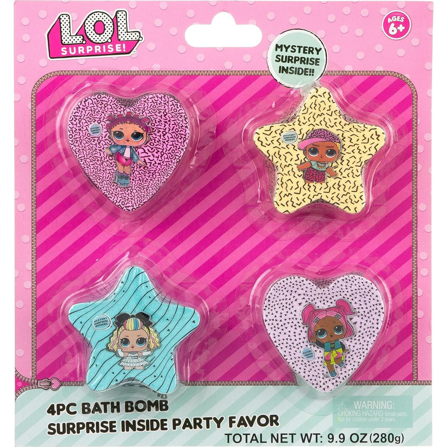 Set de 4 Bombas de Baño L.O.L. Surprise! - No Tóxicas