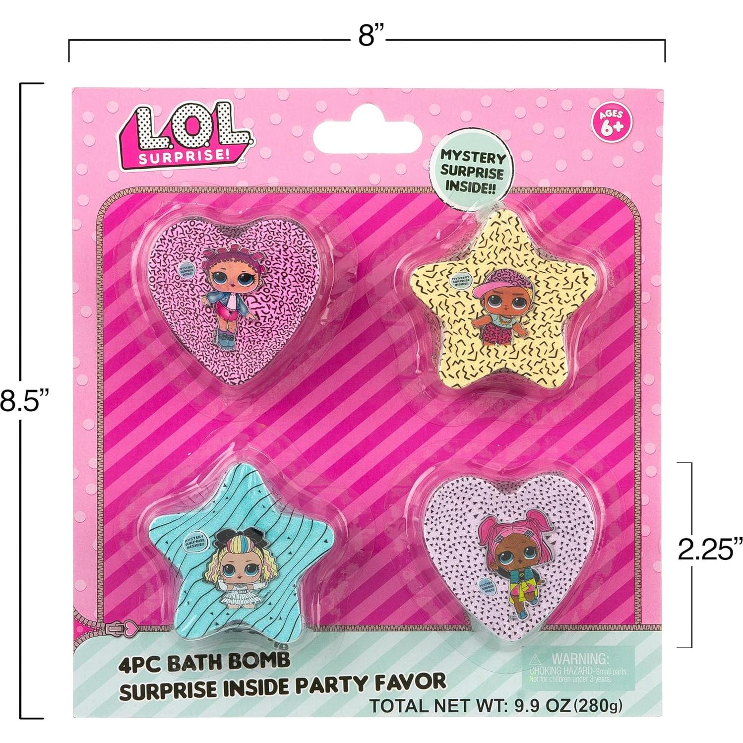 Set de 4 Bombas de Baño L.O.L. Surprise! - No Tóxicas