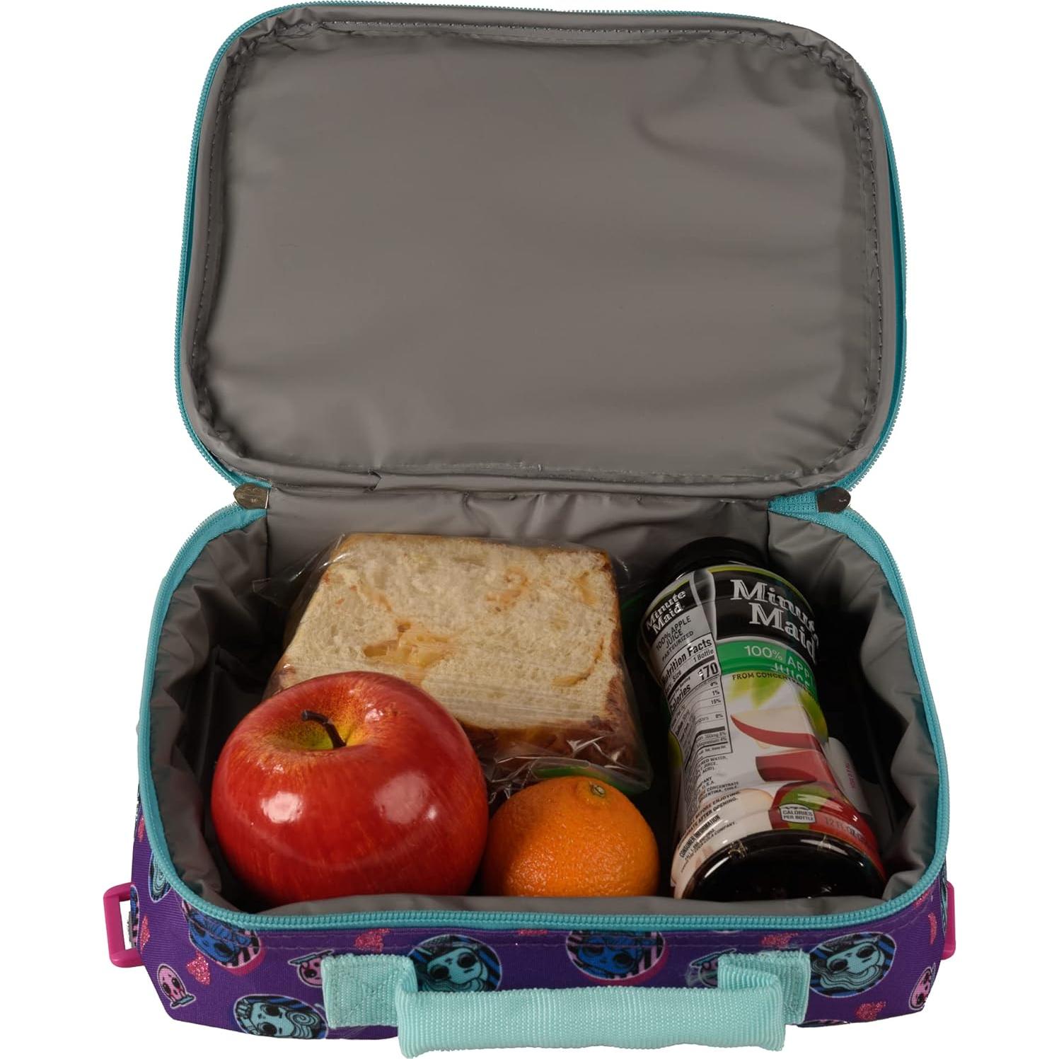 Mochila Escolar L.O.L. Surprise! 4 Piezas 16" Morado Verde