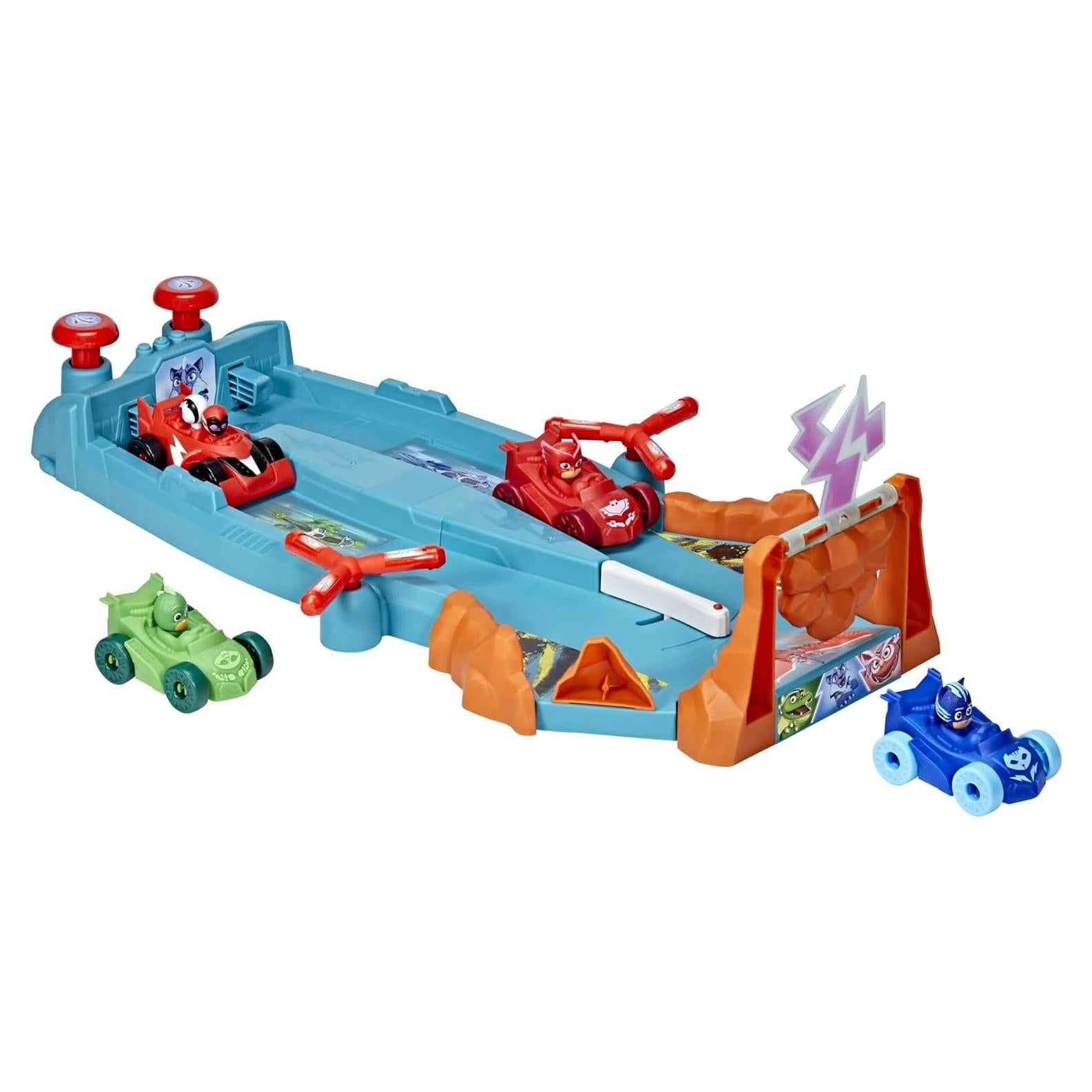 Pista de Carreras PJ Masks Chocar y Acelerar 55.88 cm con 4 Coches
