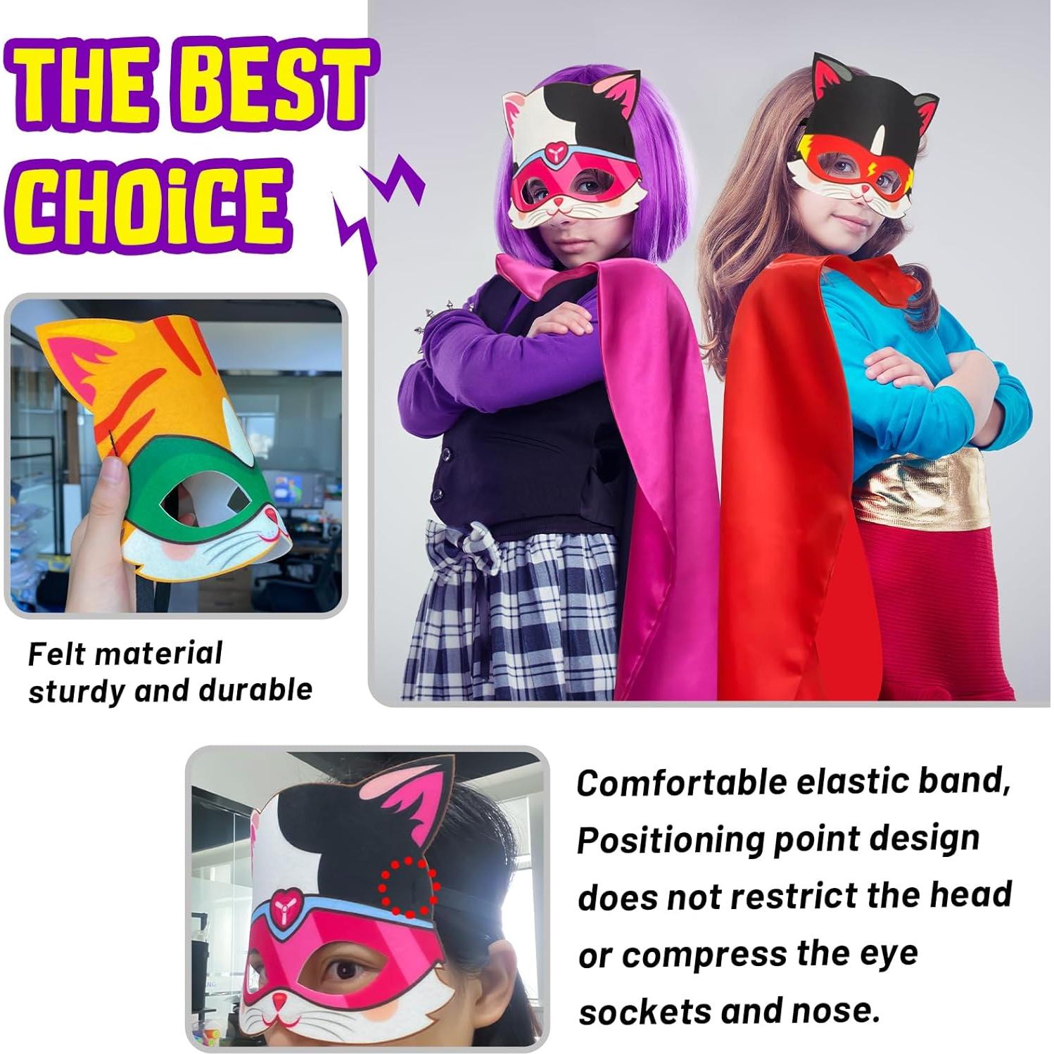 Disfraz de Super Kitty para Niños - 4 Capas y Máscaras QCFDLCX