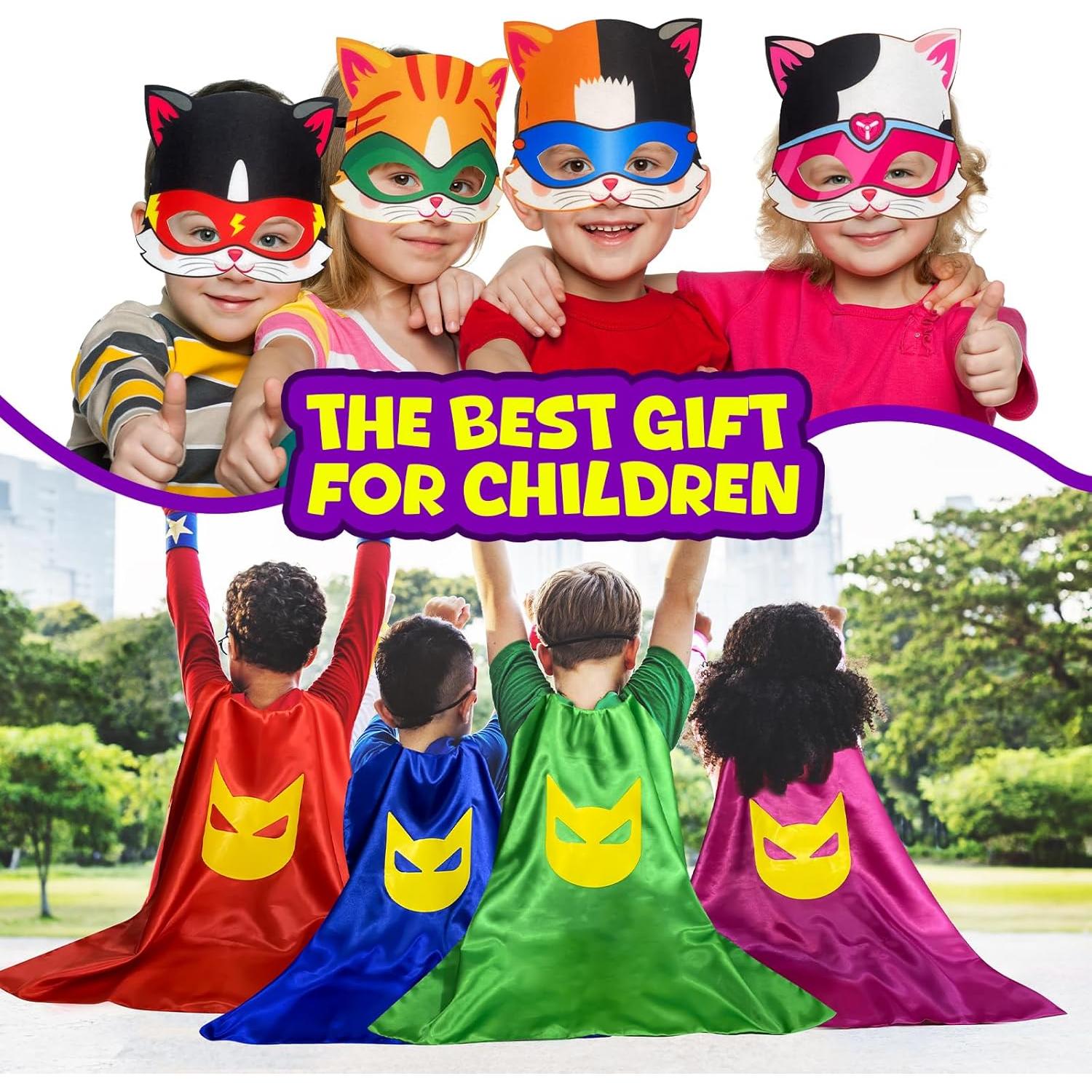 Disfraz de Super Kitty para Niños - 4 Capas y Máscaras QCFDLCX