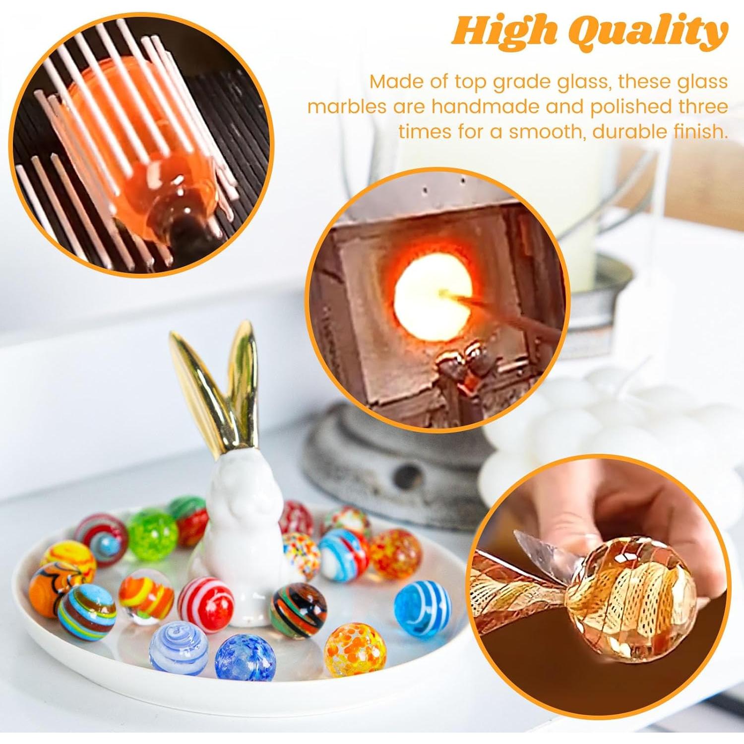 Canicas de Vidrio Coloridas SALLYFASHION 32PCS 16mm para Niños