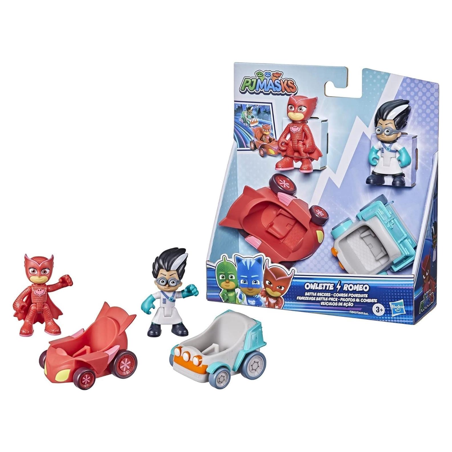 Conjunto PJ Masks Owlette vs Romeo con Vehículos y Figuras