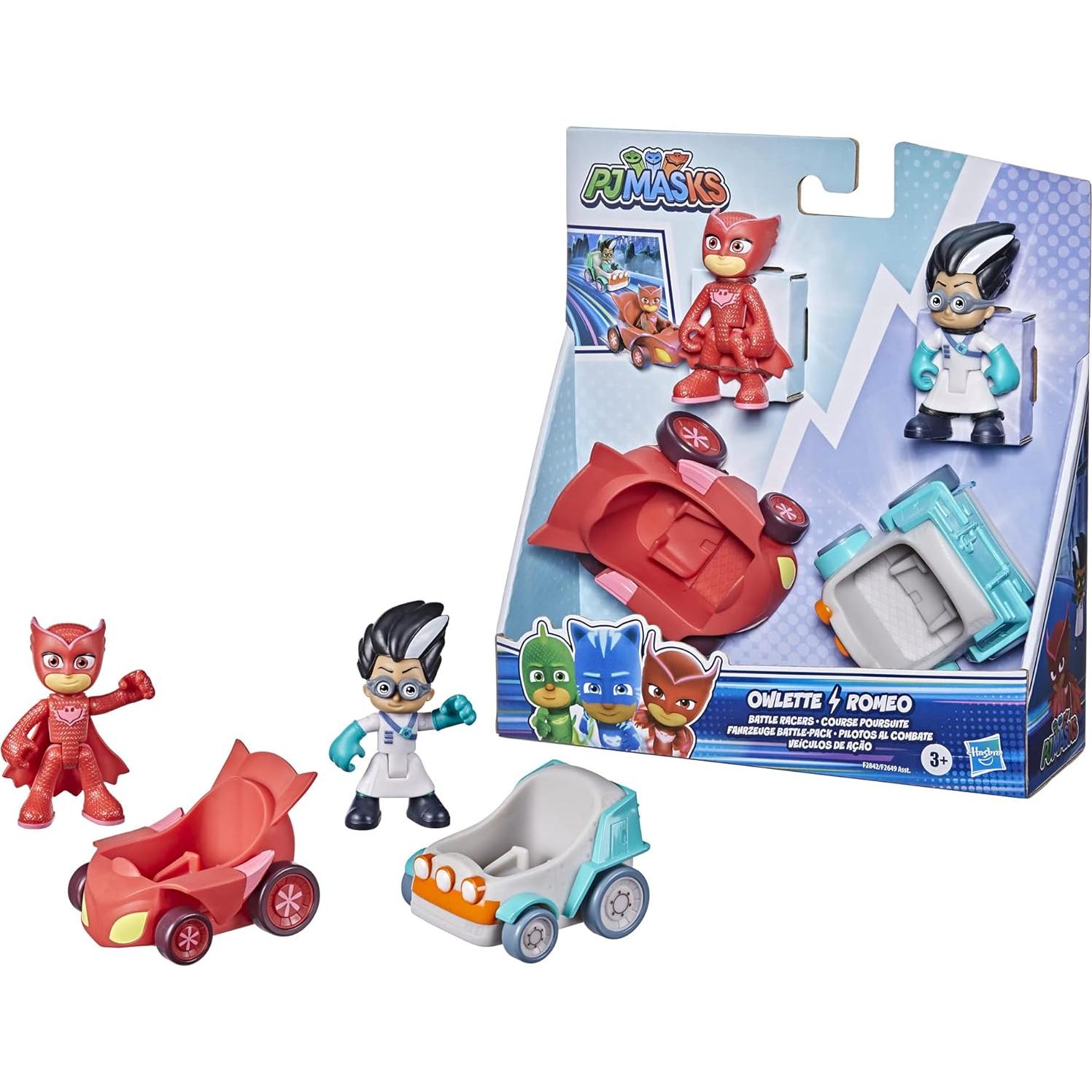 Conjunto PJ Masks Owlette vs Romeo con Vehículos y Figuras